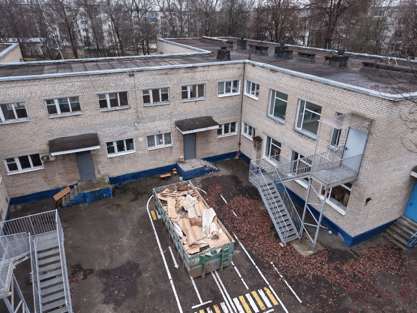 видео с коптера, детский сад при школе 27, детский сад в подольске,