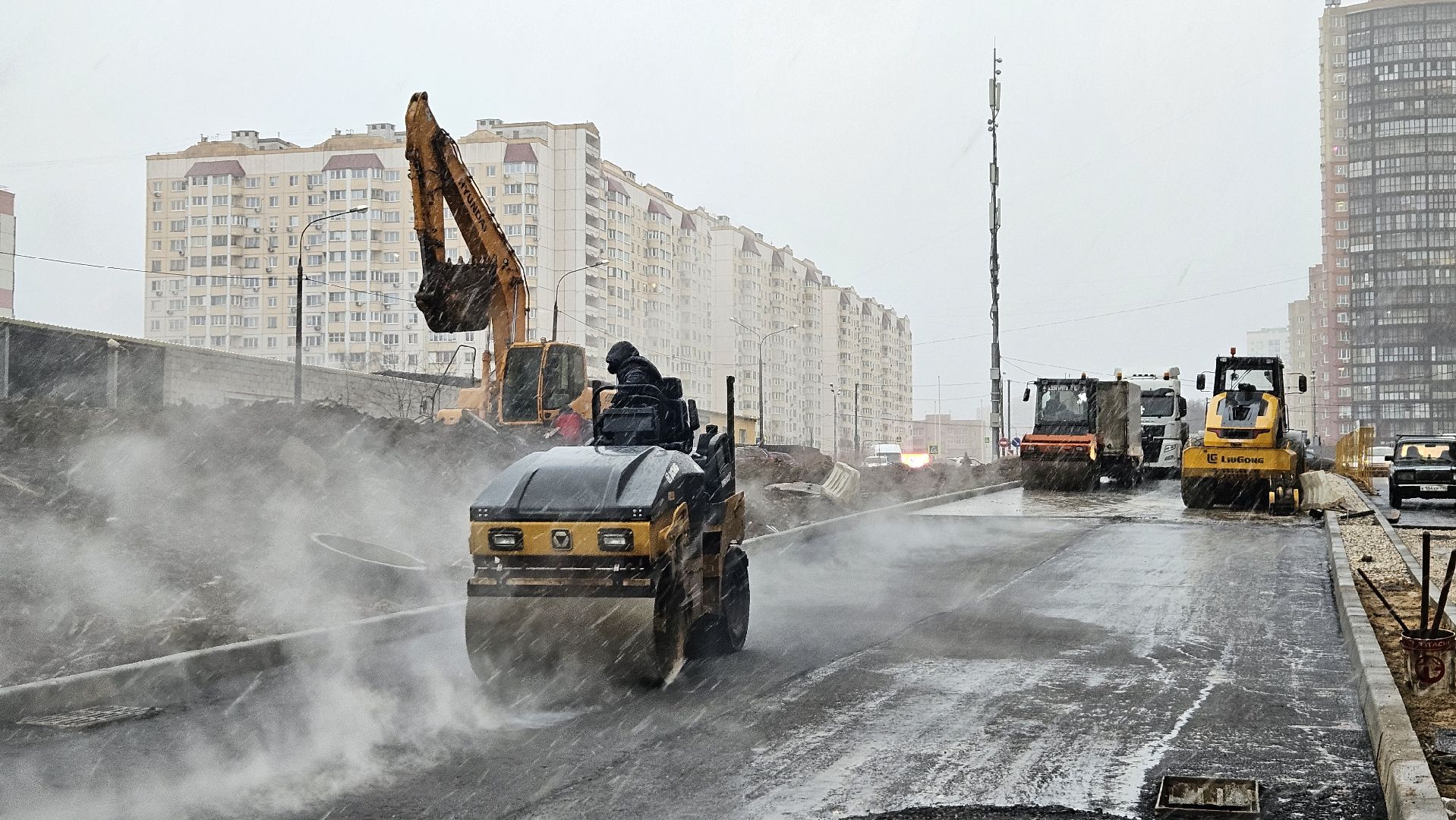 долгопрудный, улица молодежная,ремонт дороги, ремонт улицы, реконструкция дороги,