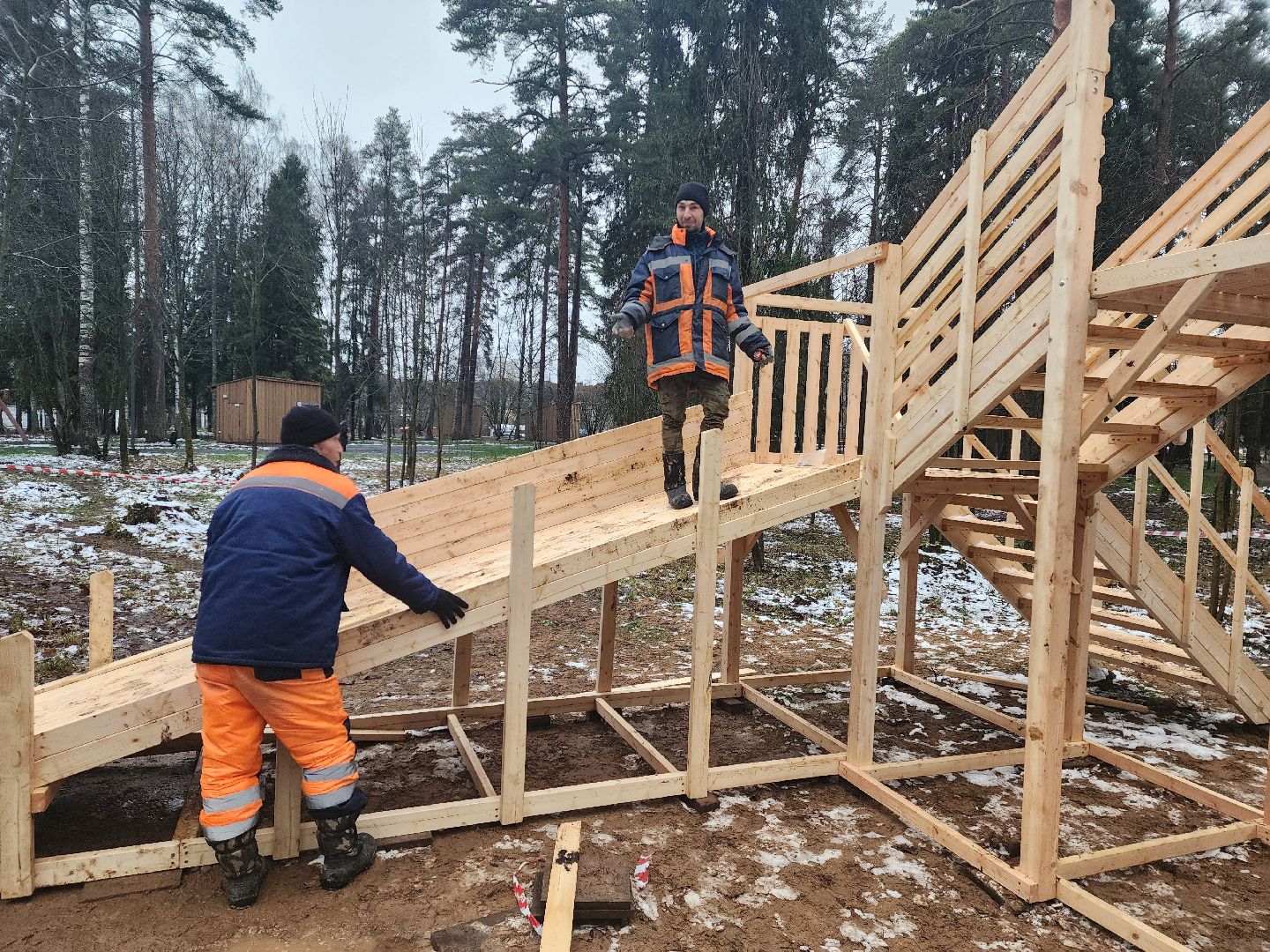 красноармейск, городской округ пушкинский, банный лес, горка для тюбинга,