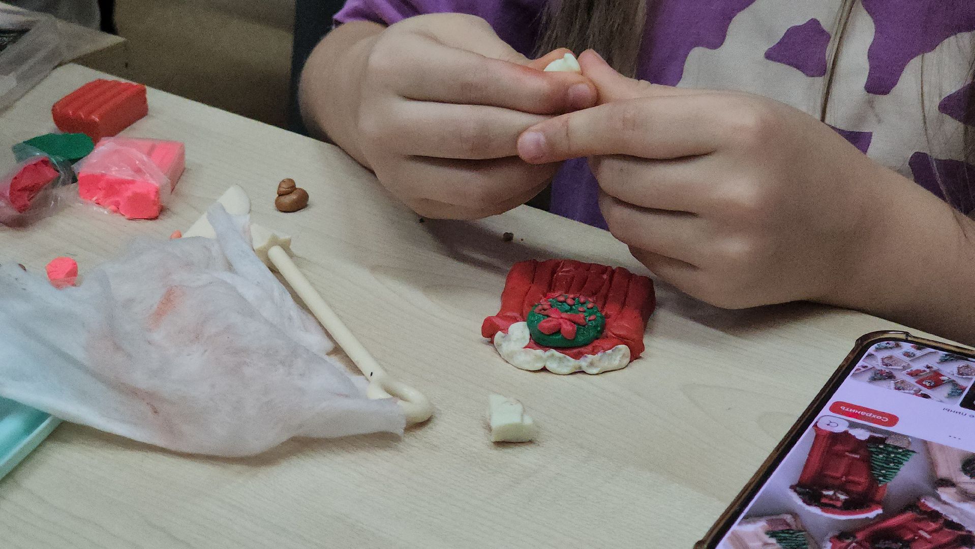 кашира, детская школа искусств, полимерная глина, поделки, новый год, фотозона,