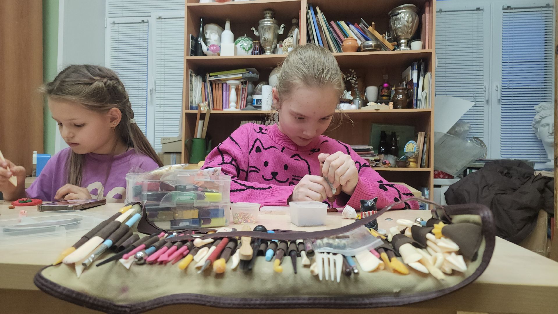 кашира, детская школа искусств, полимерная глина, поделки, новый год, фотозона,