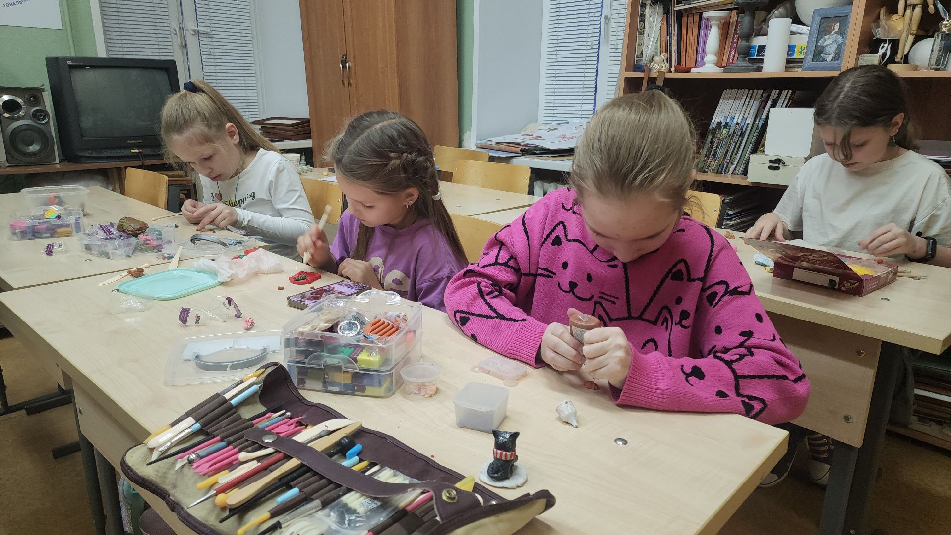 кашира, детская школа искусств, полимерная глина, поделки, новый год, фотозона,