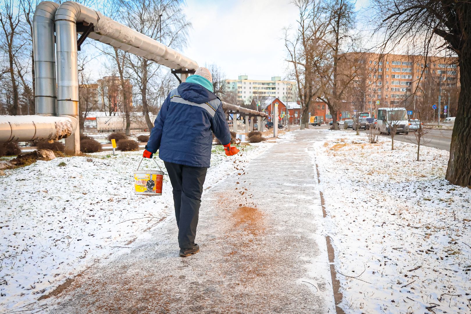 клин, общество, благоустройство, обработка дорог, борьба с гололедом,