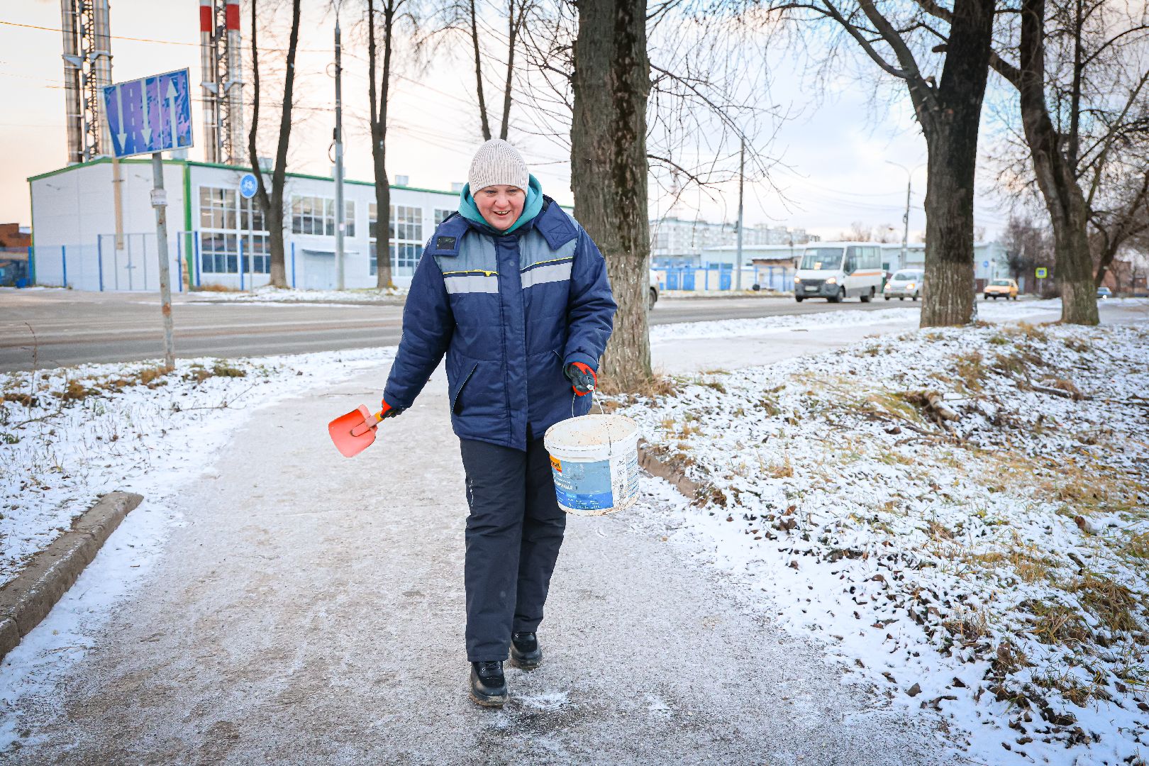 клин, общество, благоустройство, обработка дорог, борьба с гололедом,