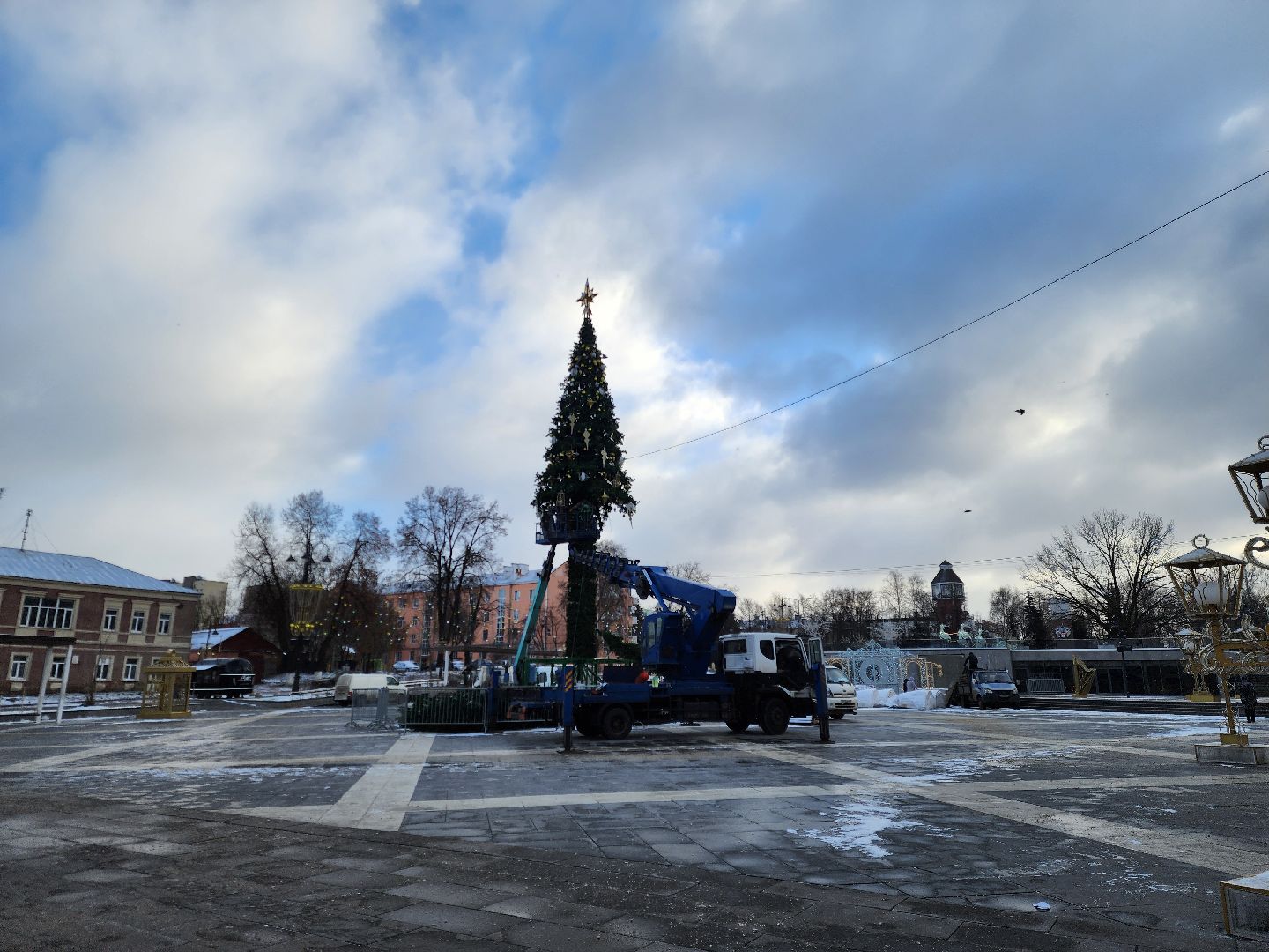 Ногинск, украшение города, Елка, Новый год, Игрушки, гирлянда,