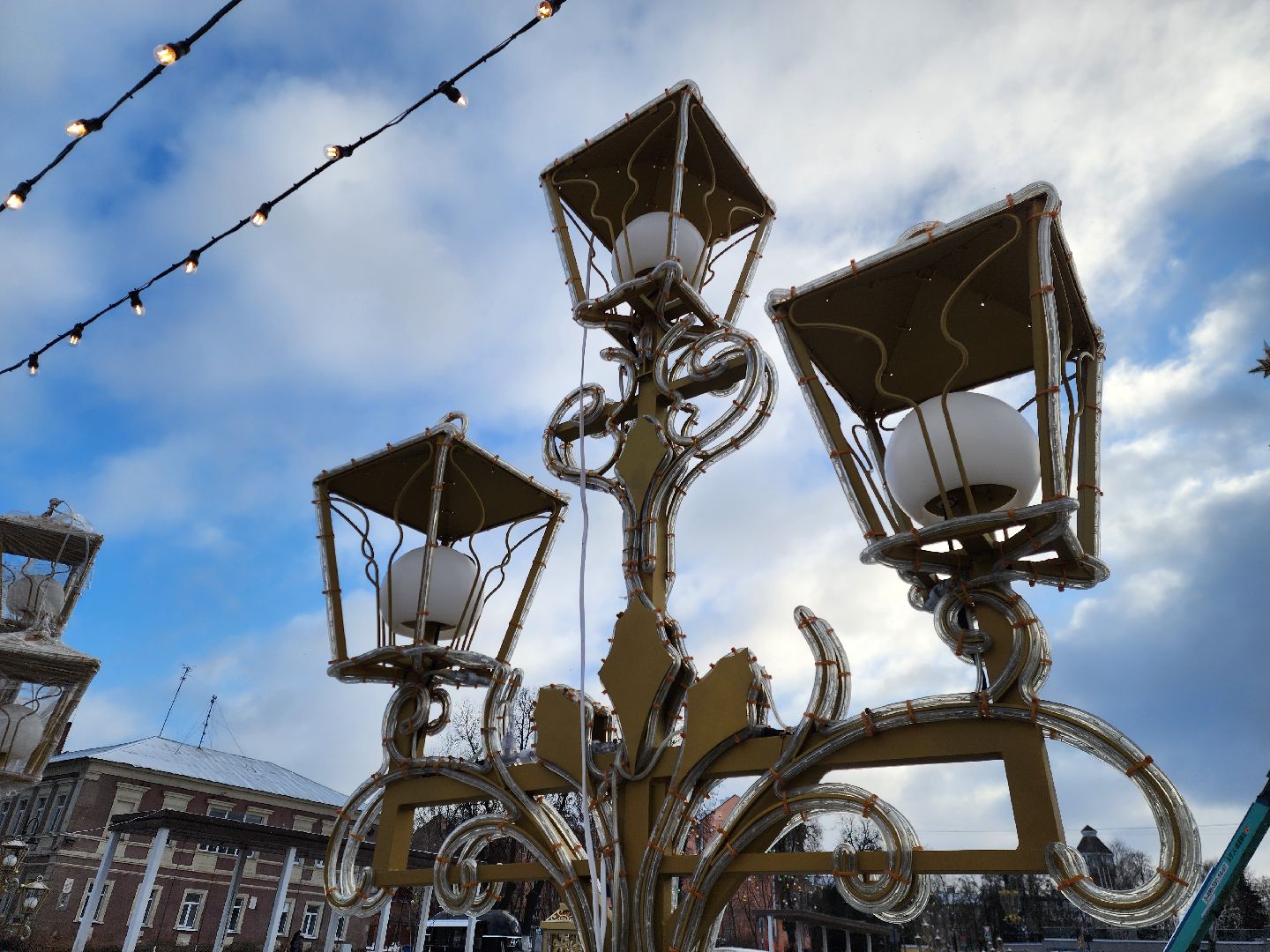 Ногинск, украшение города, Елка, Новый год, Игрушки, гирлянда,