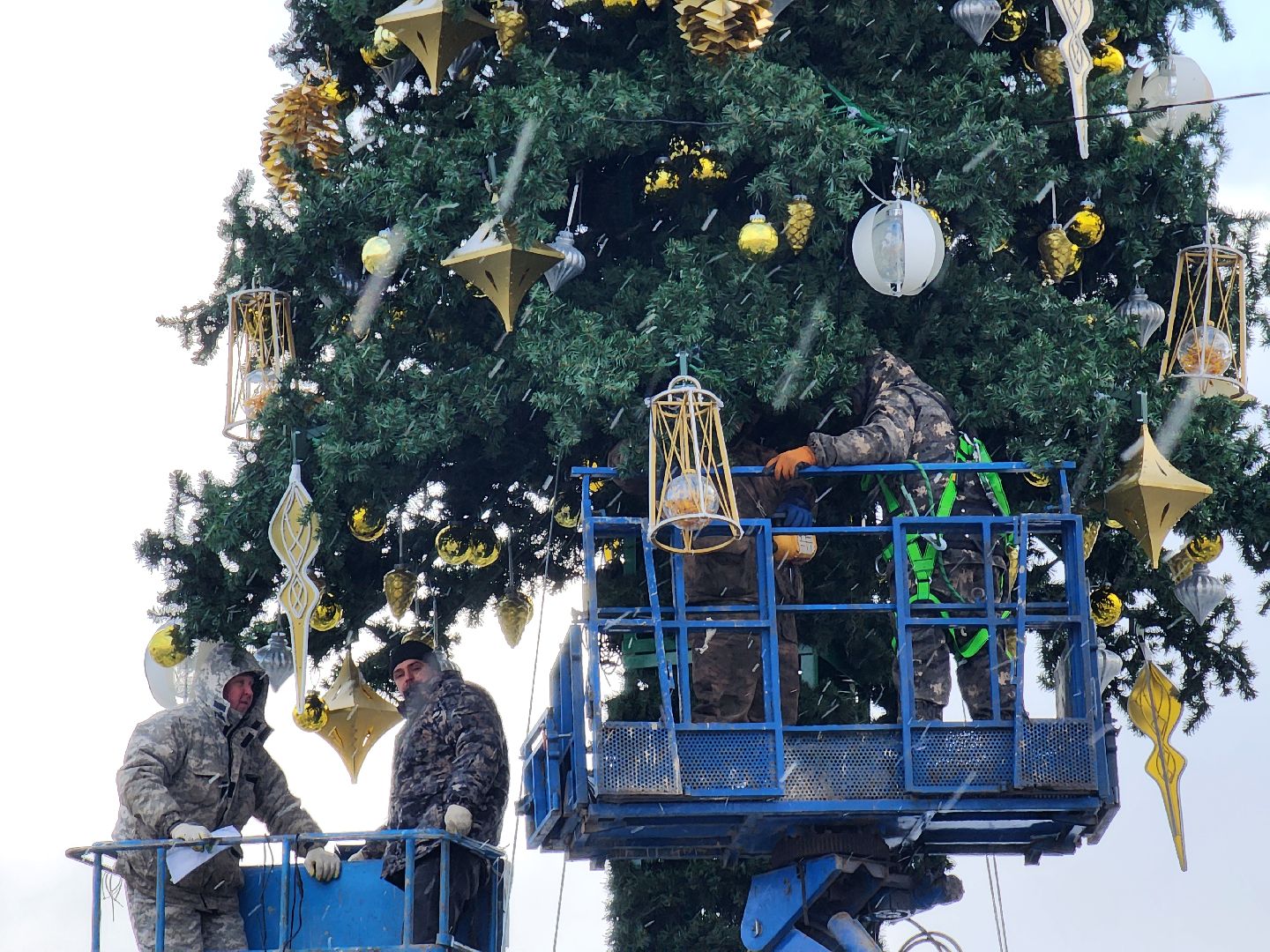 Ногинск, украшение города, Елка, Новый год, Игрушки, гирлянда,