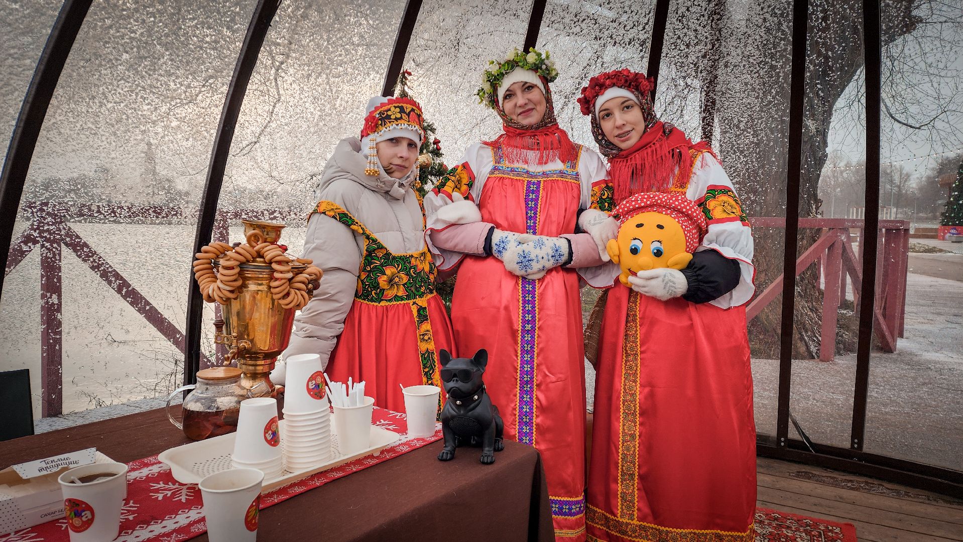 бронницы, новогодний праздник в парке, резиденция деда мороза в бронницах, интервью с дедом морозом,