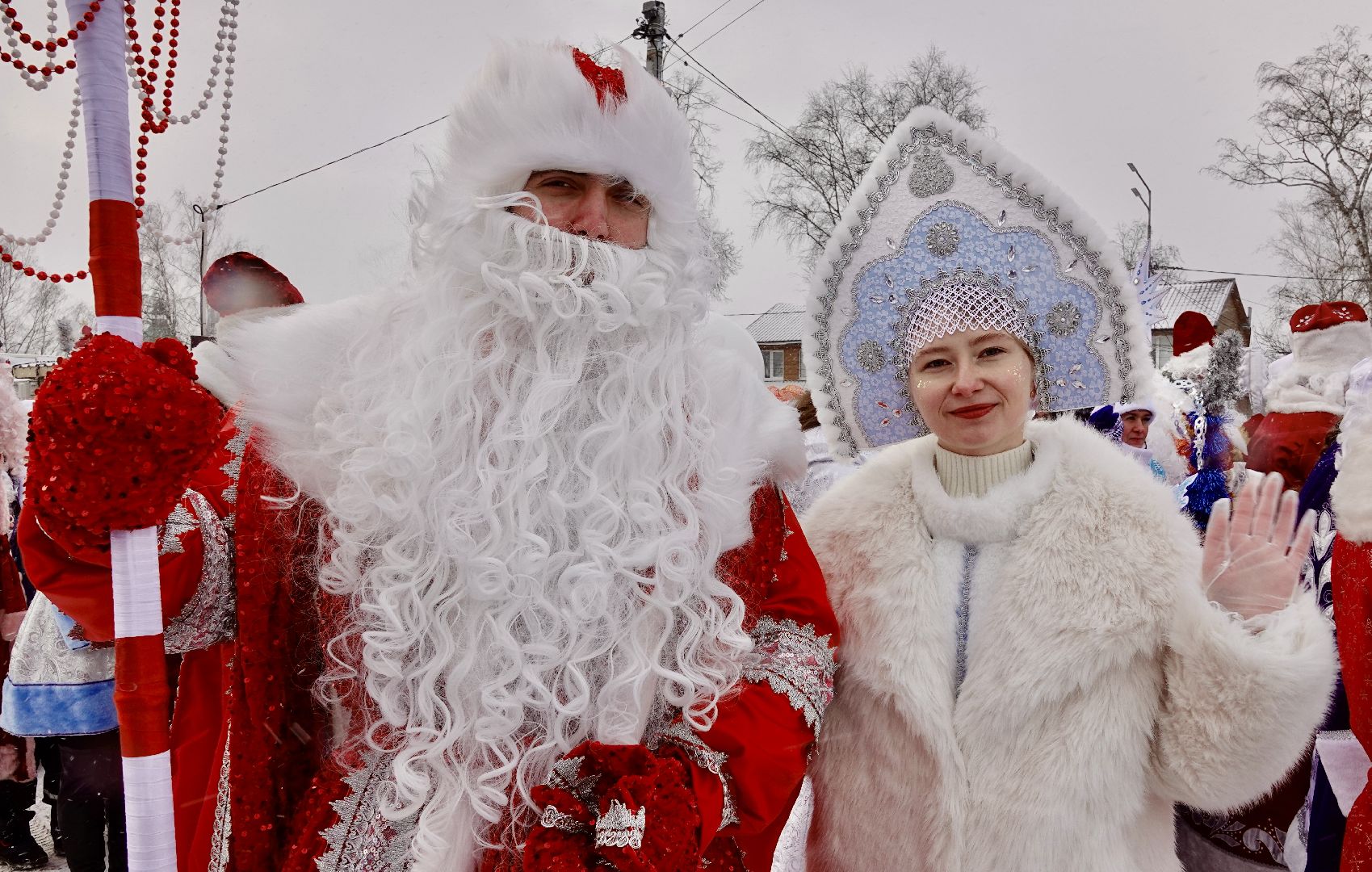 зима в подмосковье , сергиев посад , сергиево-посадский городской округ, парад дедов морозов  , новый год,