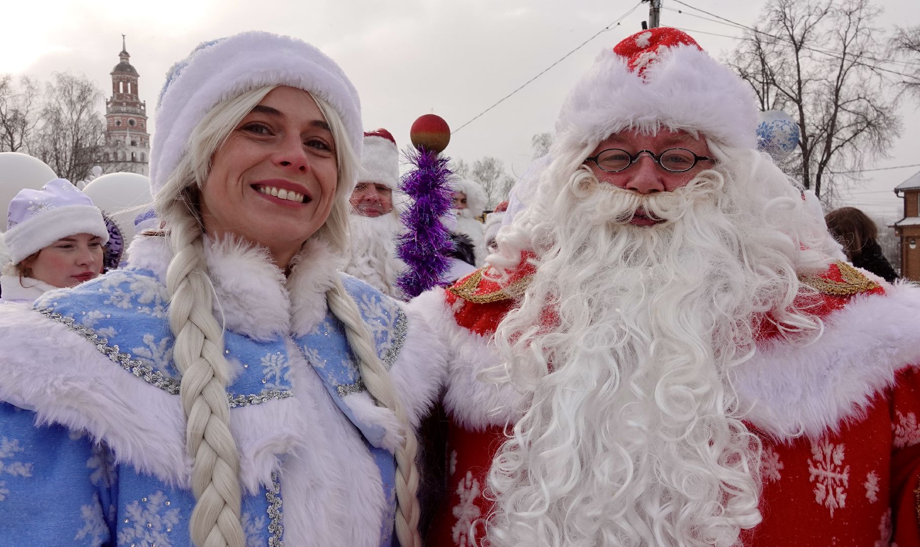 зима в подмосковье , сергиев посад , сергиево-посадский городской округ, парад дедов морозов  , новый год,