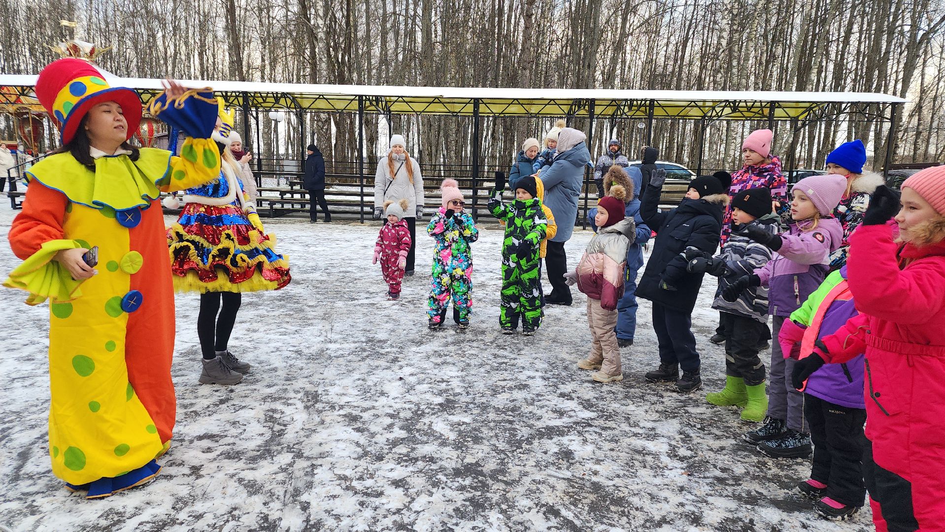 волоколамск, городской парк, зима в  подмосковье,