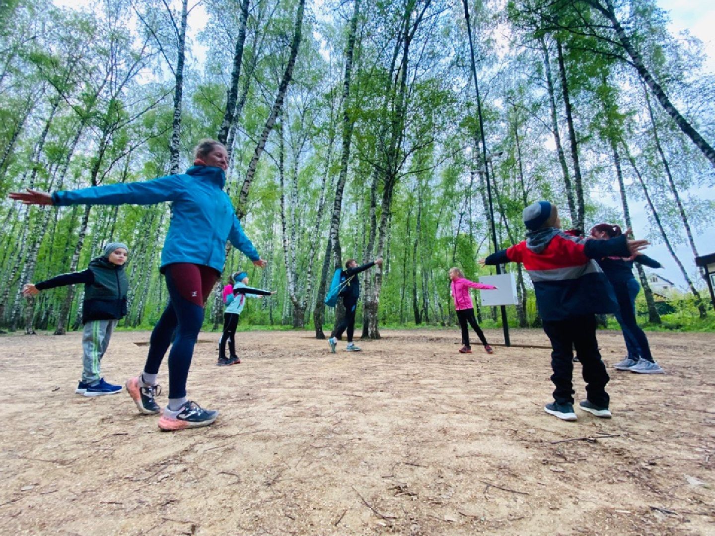 Домодедово, парк Городской лес, спорт, бег, ОФП