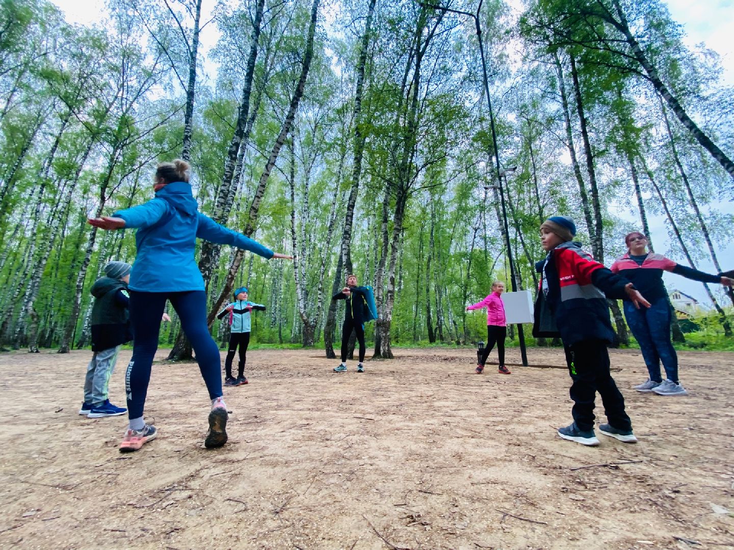 Домодедово, парк Городской лес, спорт, бег, ОФП