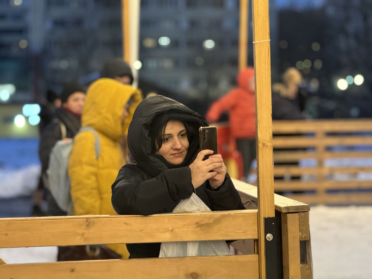 каток в видном, ленинский городской округ, зима в  подмосковье,