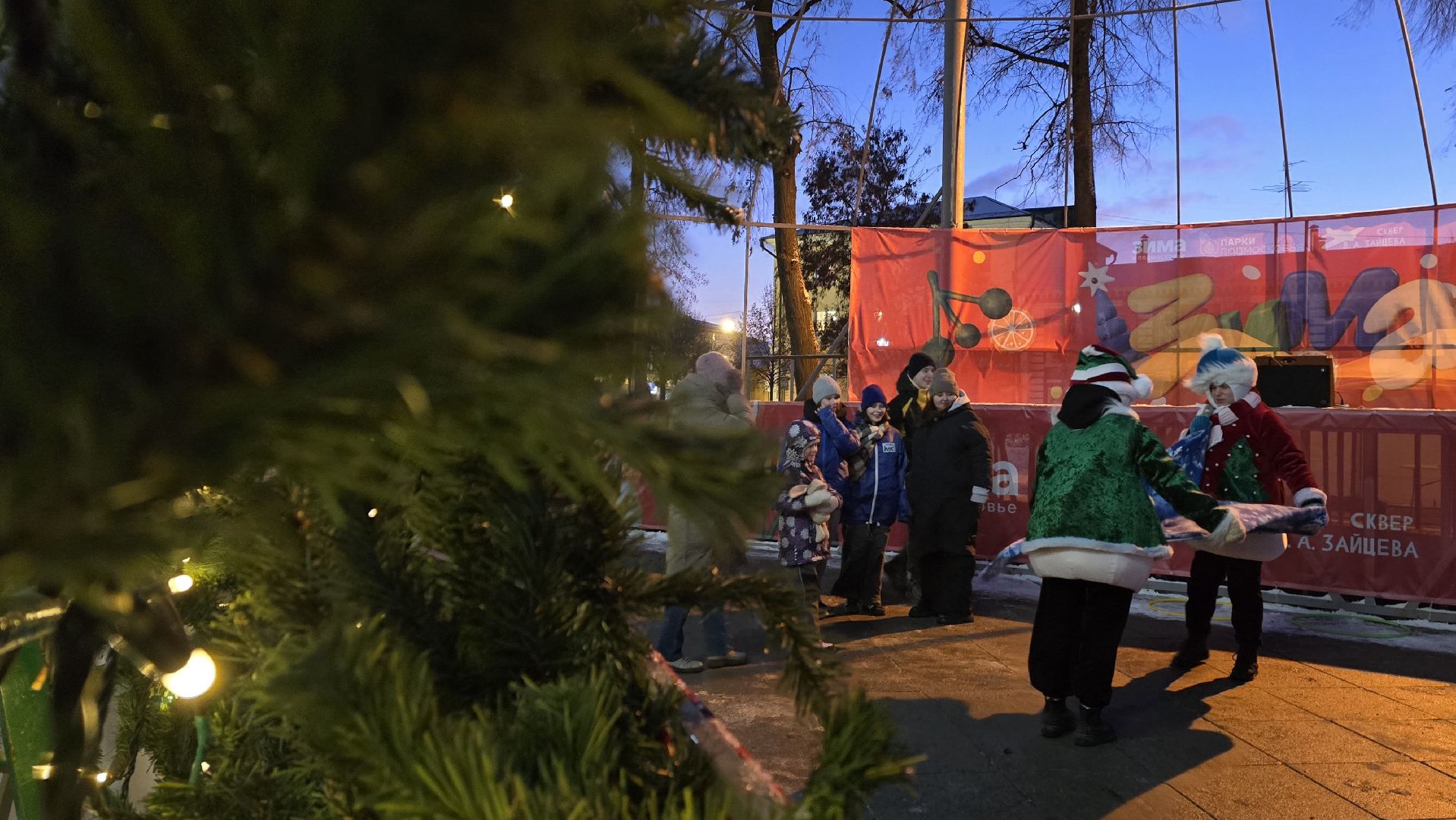 Коломна , парки сказки торжество, зима в подмосковье,