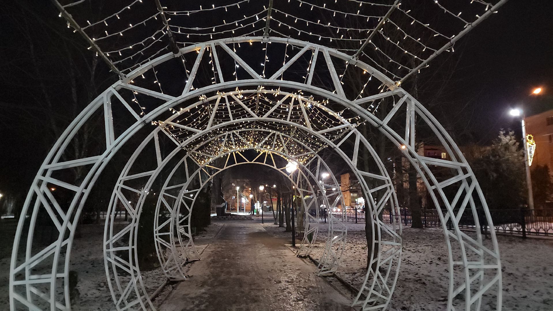 луховицы, парк воробьева, новый год,