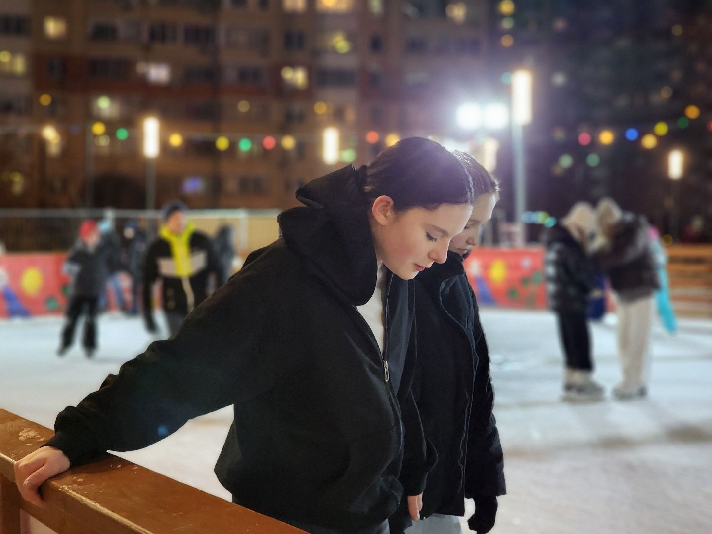 каток, зима в  подмосковье, павшинская пойма, красногорск,