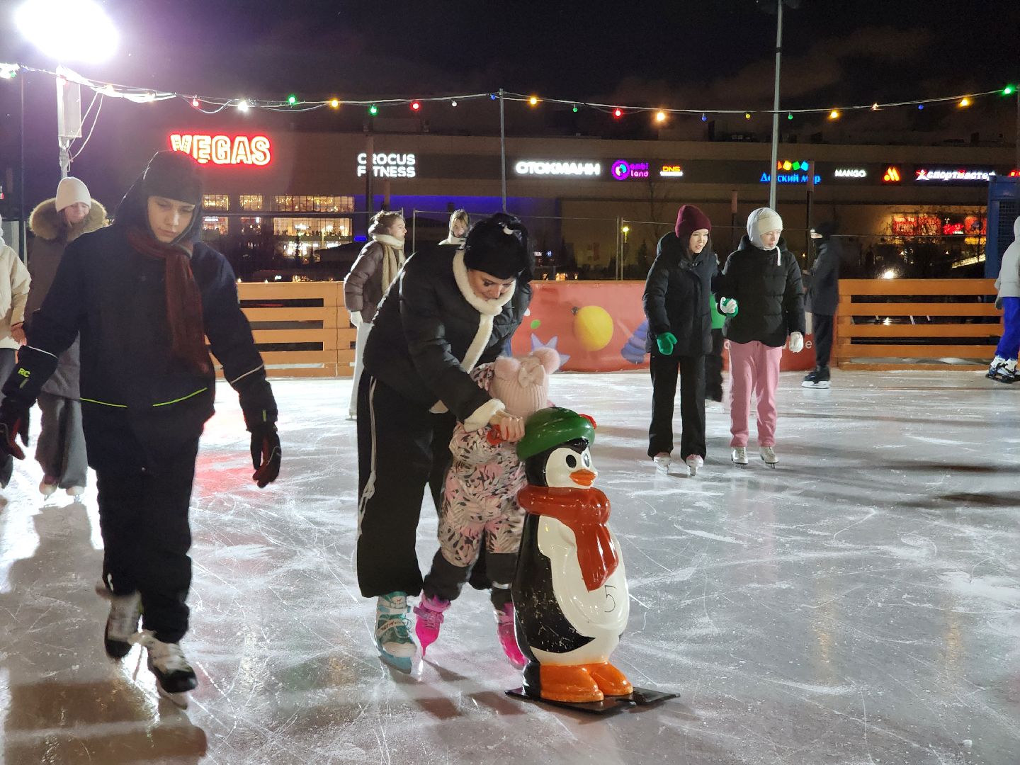 каток, зима в  подмосковье, павшинская пойма, красногорск,