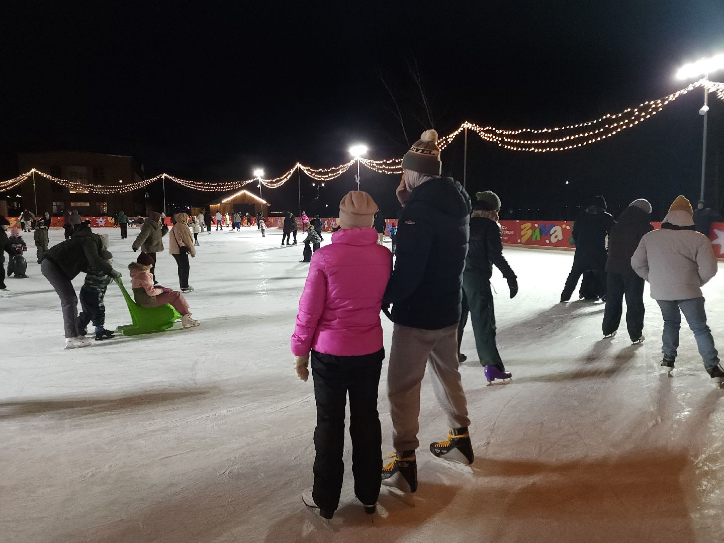 дубна, каток в парке, зима в подмомсковье, мастер класс,