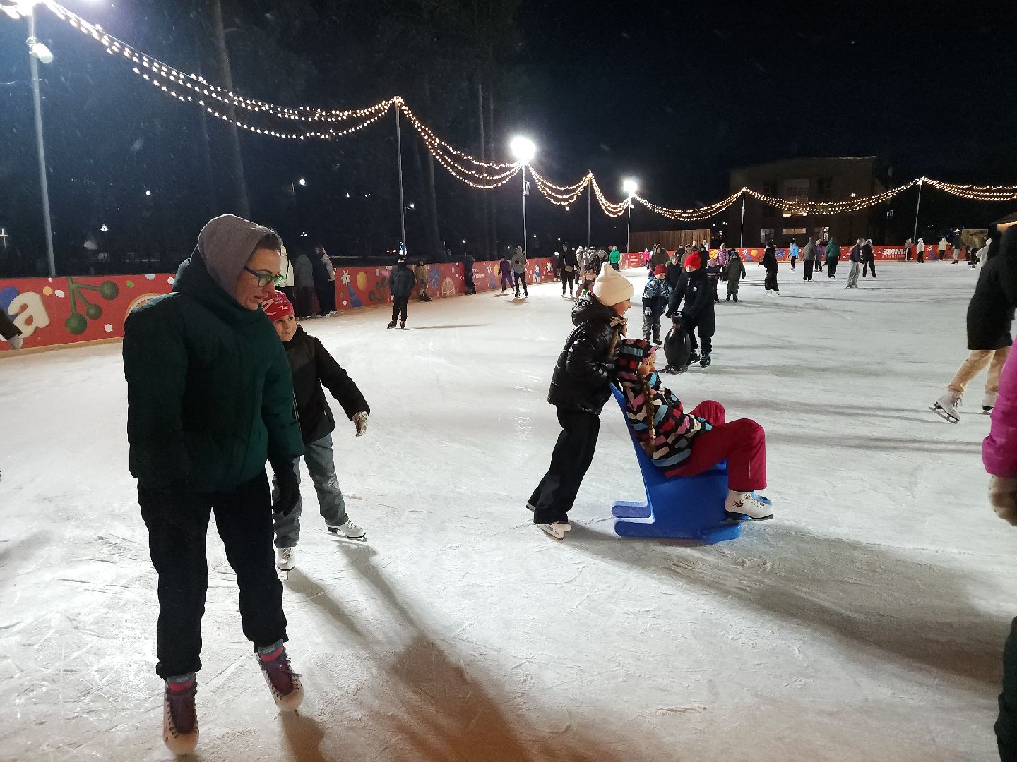 дубна, каток в парке, зима в подмомсковье, мастер класс,