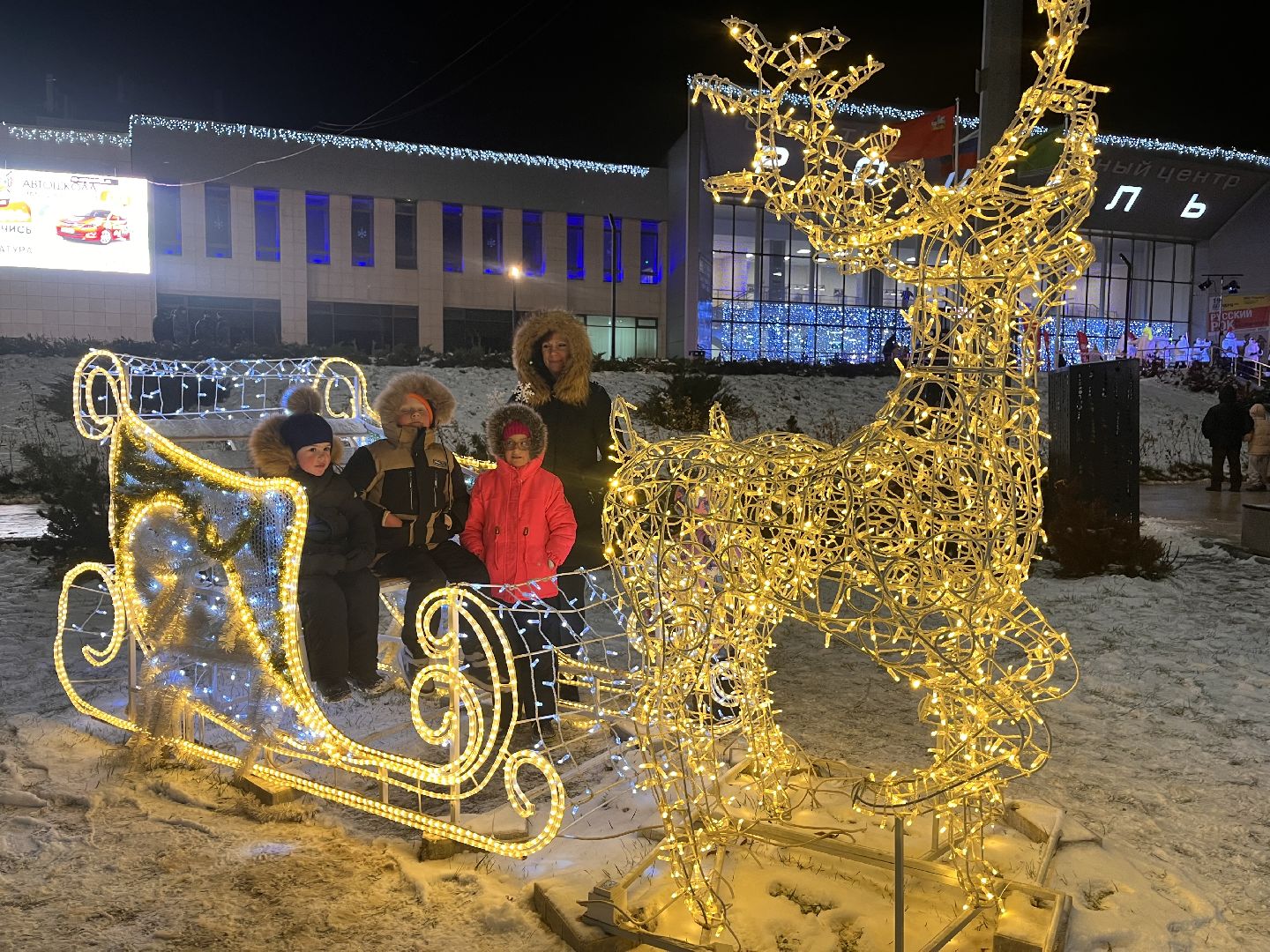 рошаль, главная елка, зажжение елки,