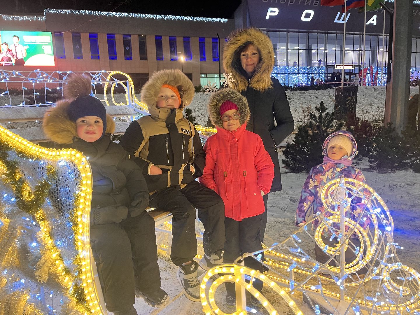 рошаль, главная елка, зажжение елки,