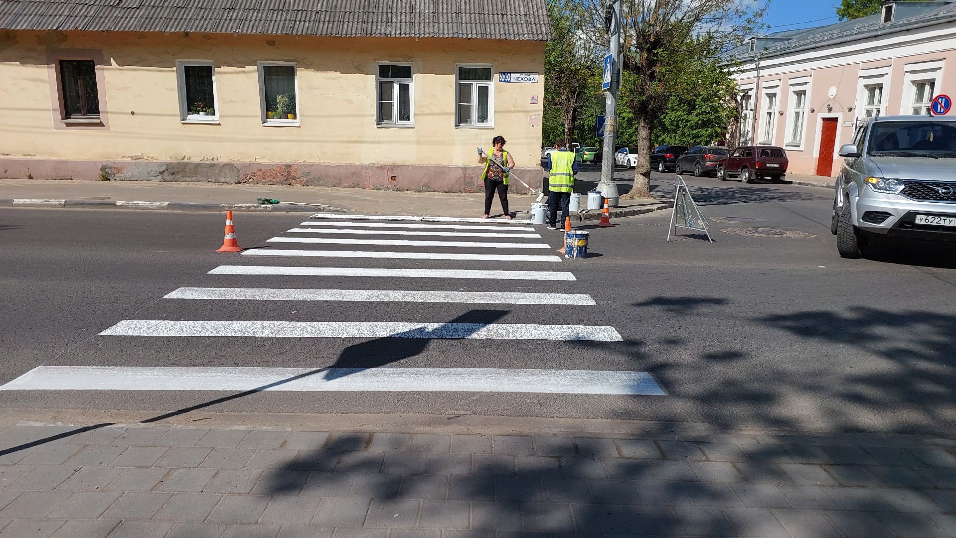 Комбинат Благоустройства, серпухов, дороги, зебра, дорожная разметка, пешеходный переход,