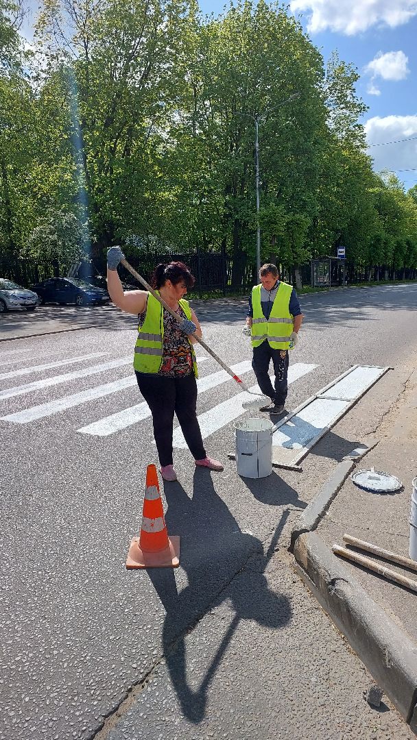 Комбинат Благоустройства, серпухов, дороги, зебра, дорожная разметка, пешеходный переход,