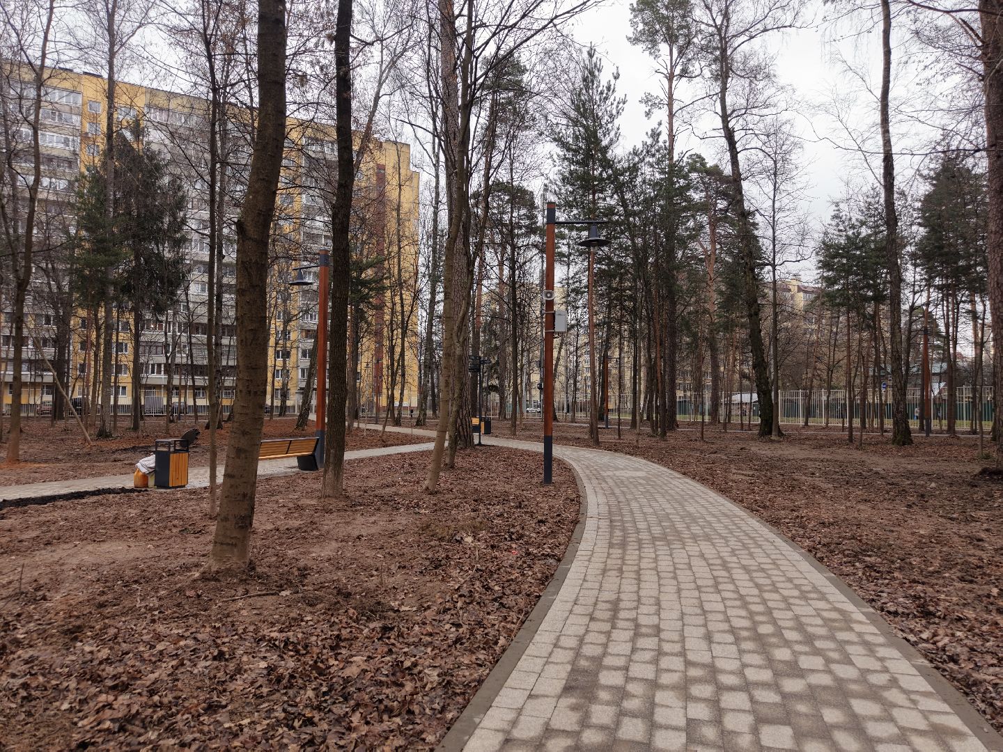 видео с коптера, парк Папанинская дача , парк в королеве,