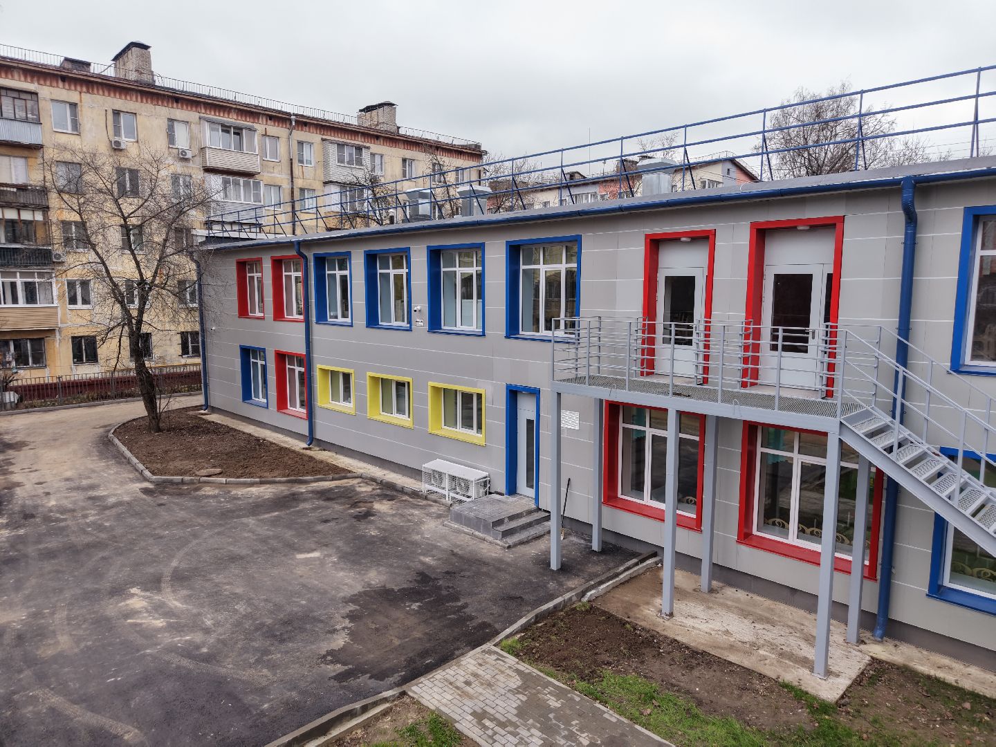 видео с коптера, детский сад 5 в королеве,