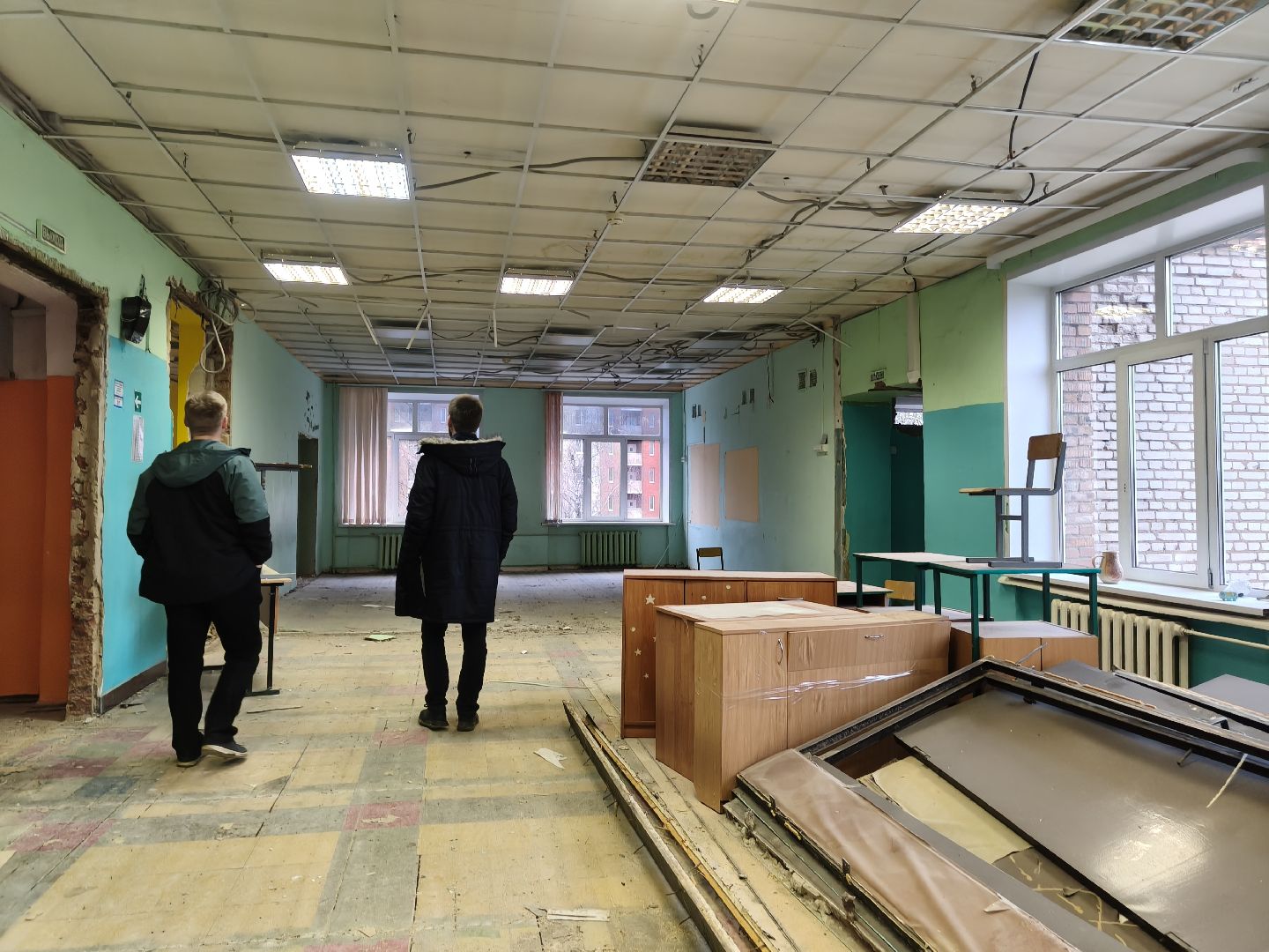 капитальный ремонт школы, наро-фоминск, демонтажные работы,