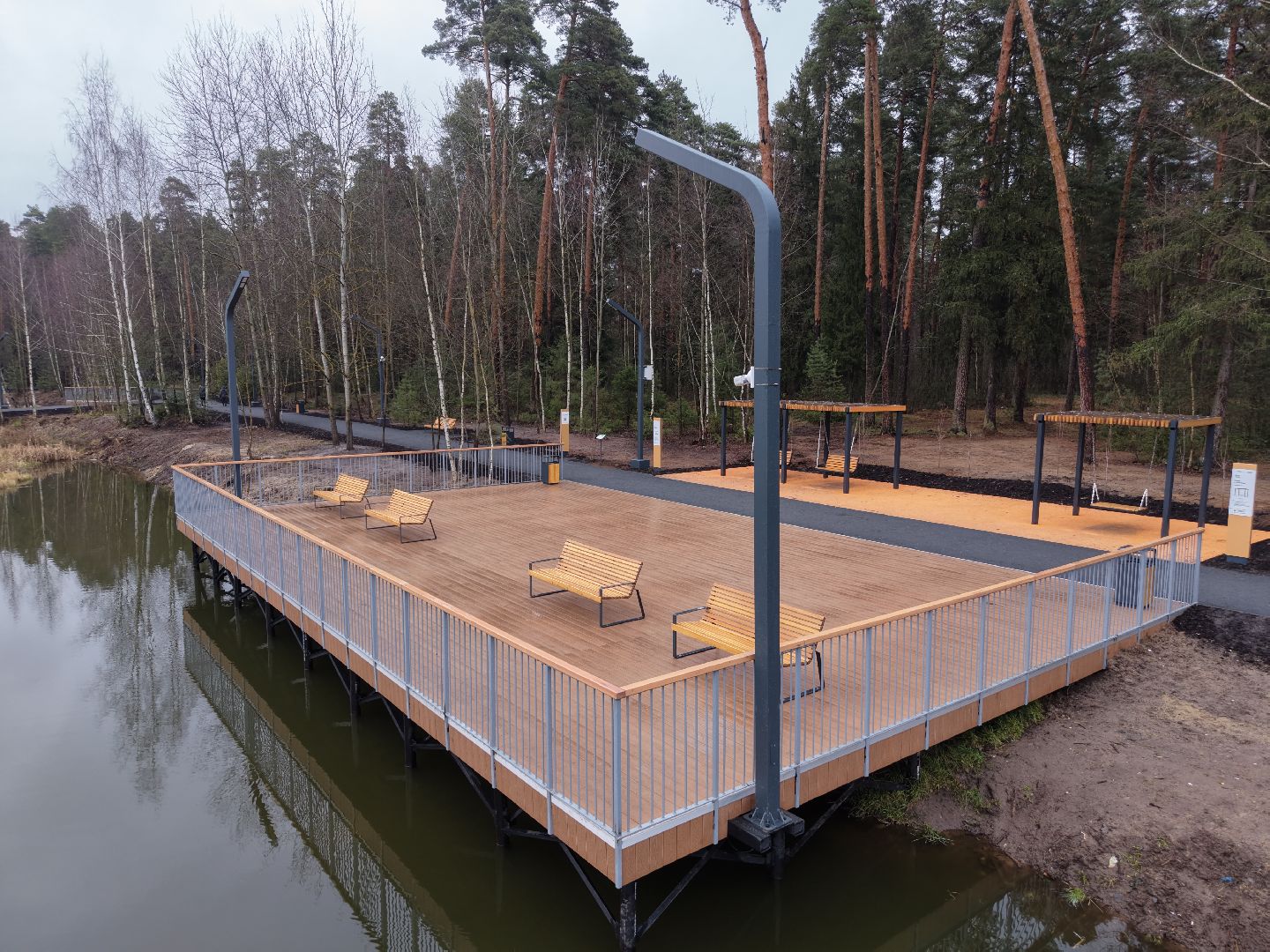 видео с коптера, лесопарк стрелки,