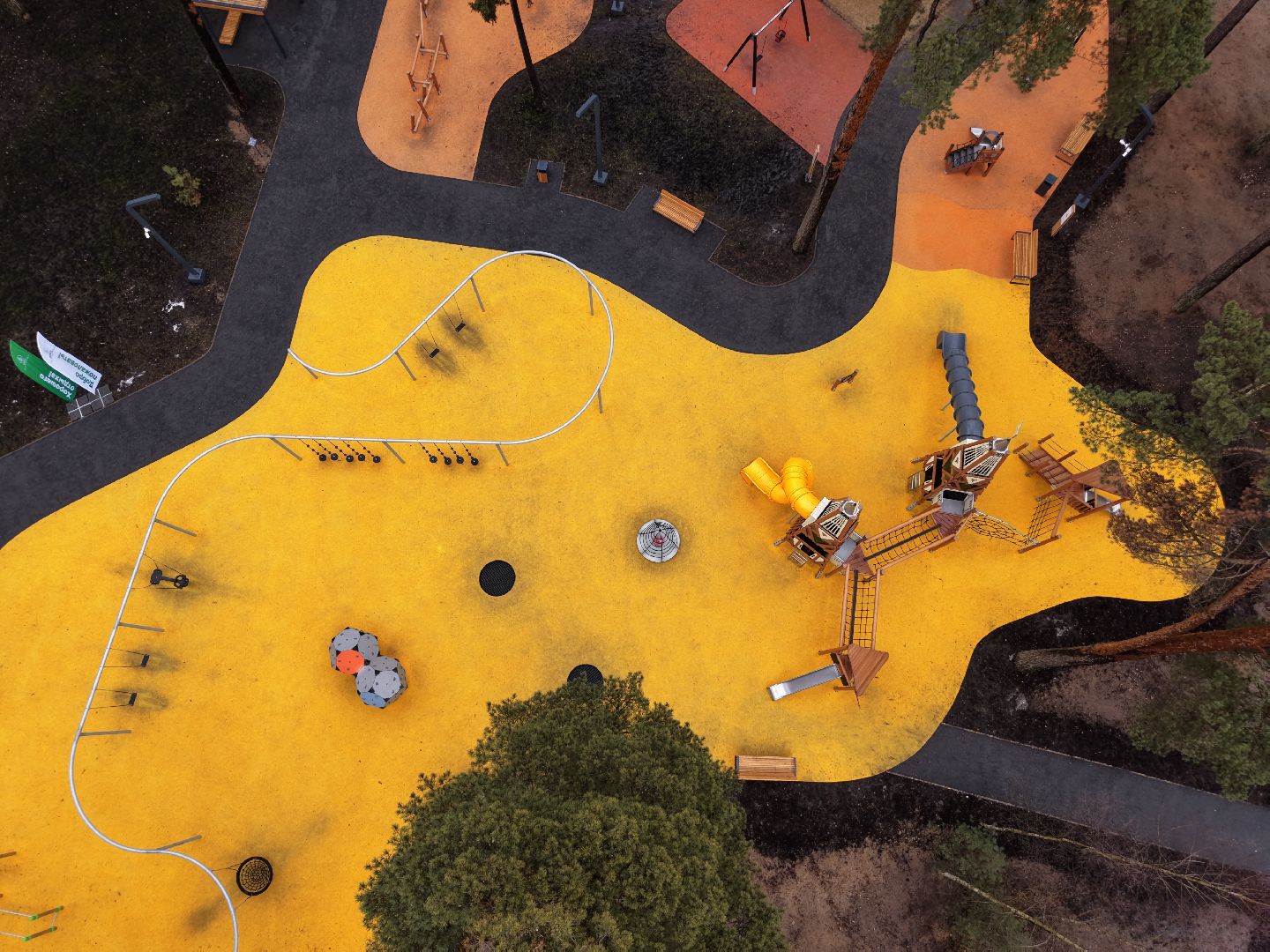 видео с коптера, лесопарк стрелки,