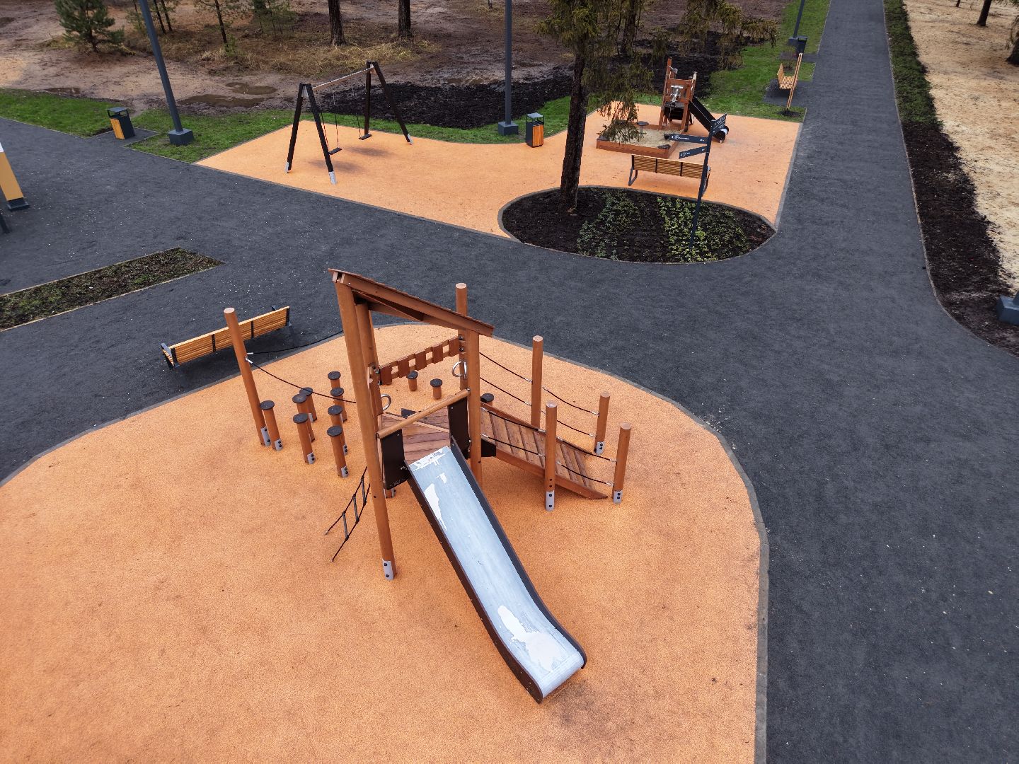 видео с коптера, лесопарк стрелки,