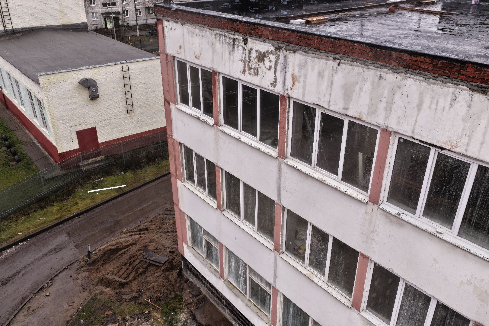 видео с коптера, школа 16 орехово-зуево, капремонт школы 16,