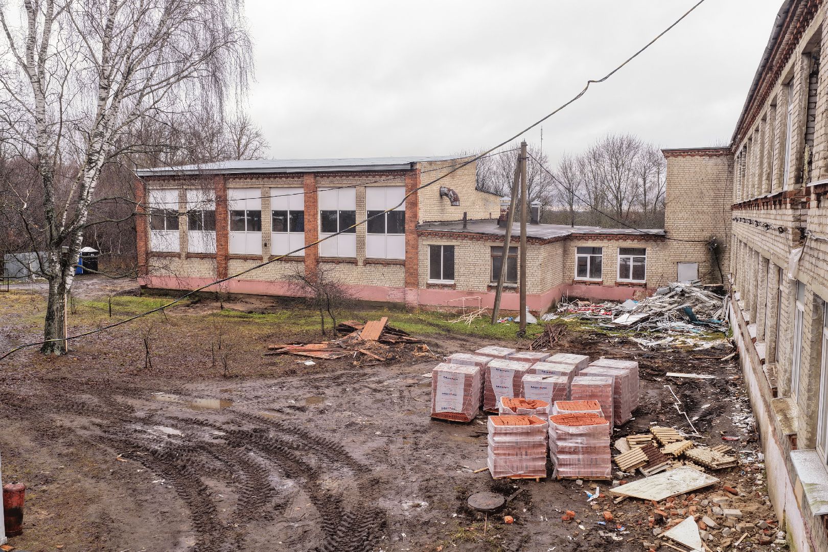 видео с коптера, школа в кабаново,