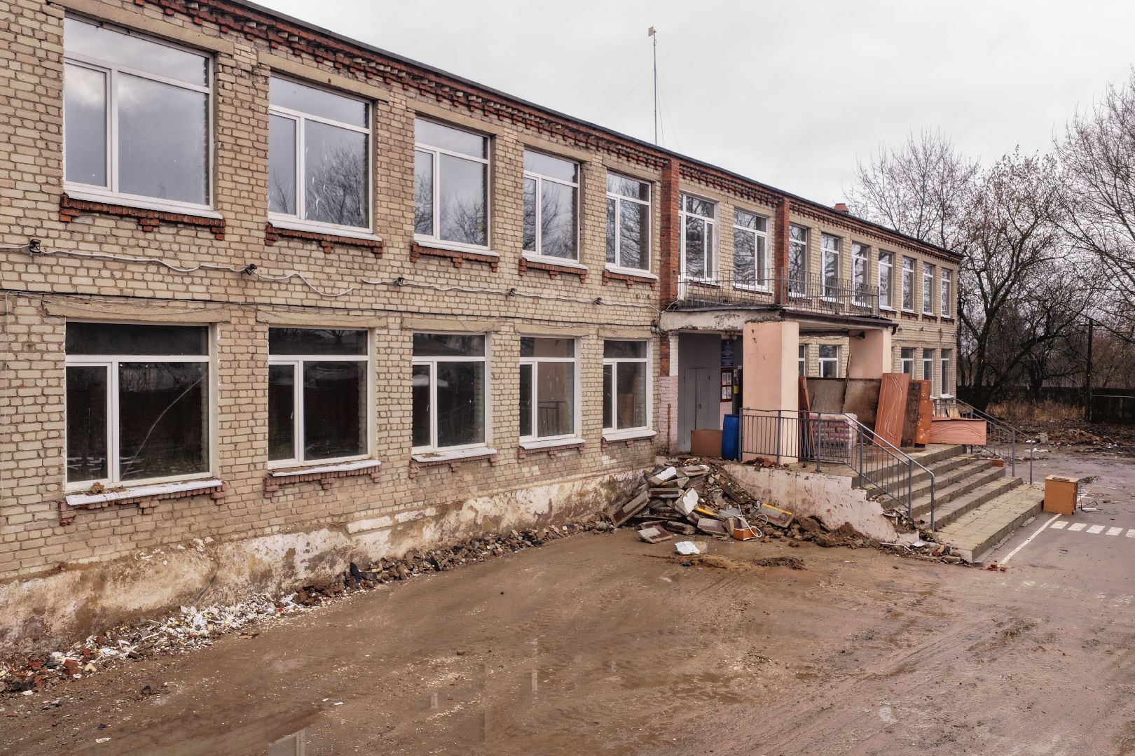 видео с коптера, школа в кабаново,