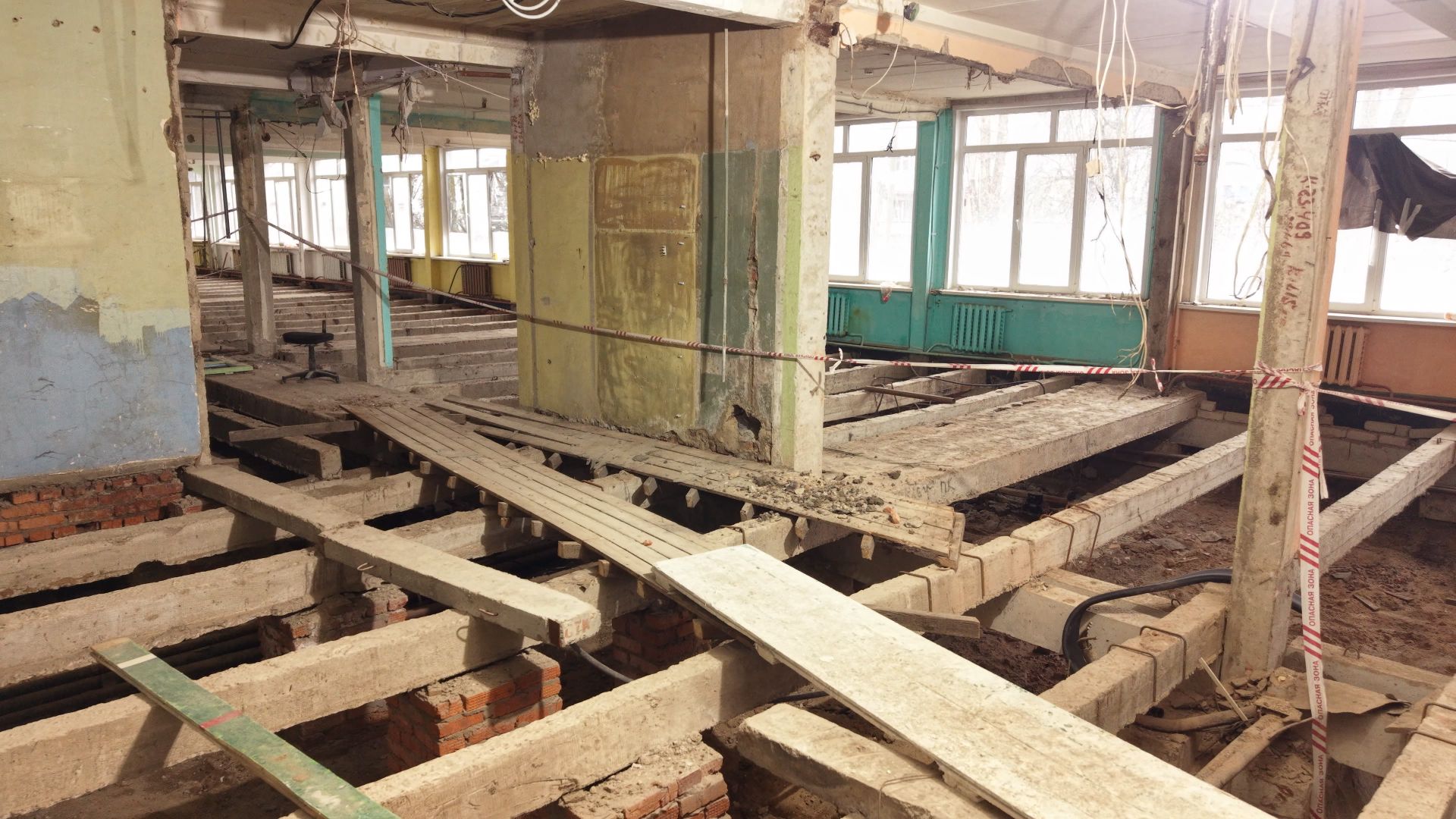 видео с коптера, школа 20 орехово-зуево, капремонт школы 20,