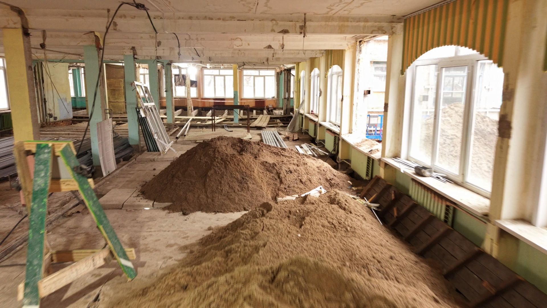 видео с коптера, школа 20 орехово-зуево, капремонт школы 20,