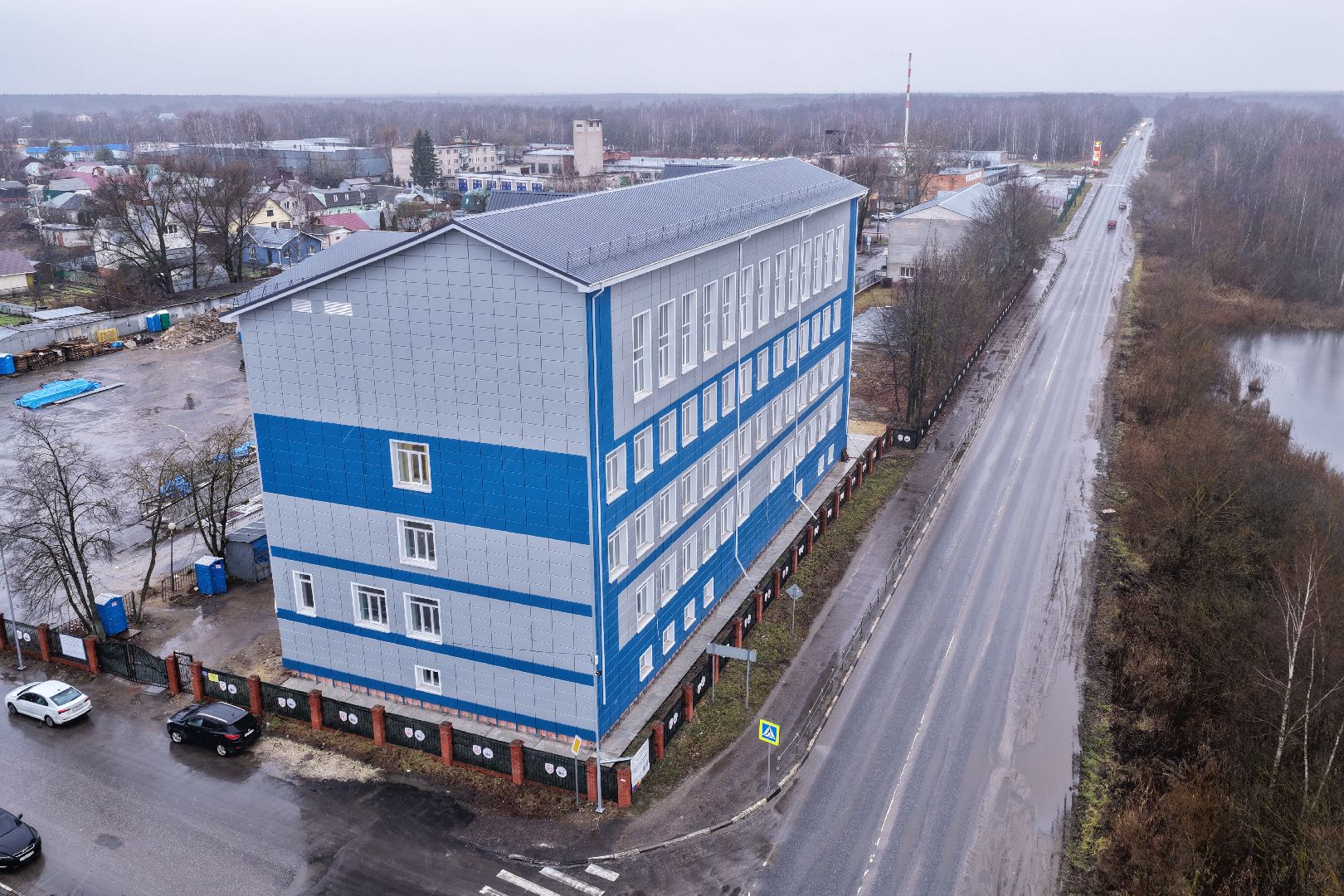 видео с коптера, техникум в орехово-зуево,