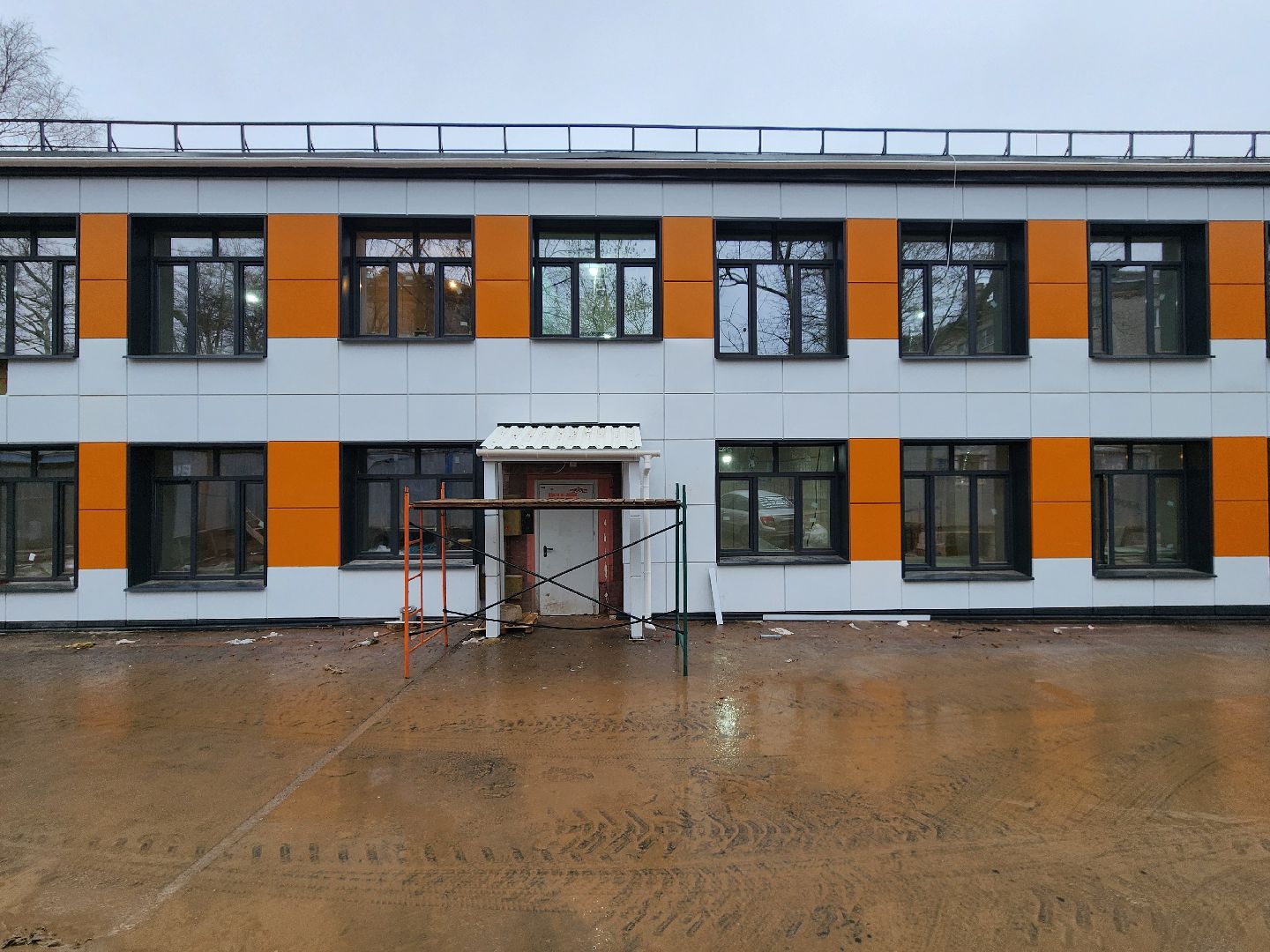 чехов, улица ильича 34а, детсад, дошкольное отделение, лицей 4, капитальный ремонт, реконструкция, капремонт здания, замена кровли, фасадные работы, облицовка, композитные панели, утепление, гидроизоляция,  новые пластиковые окна, обновление входных групп, благоустройство территории, госпрограмма московской области, социальные объекты,