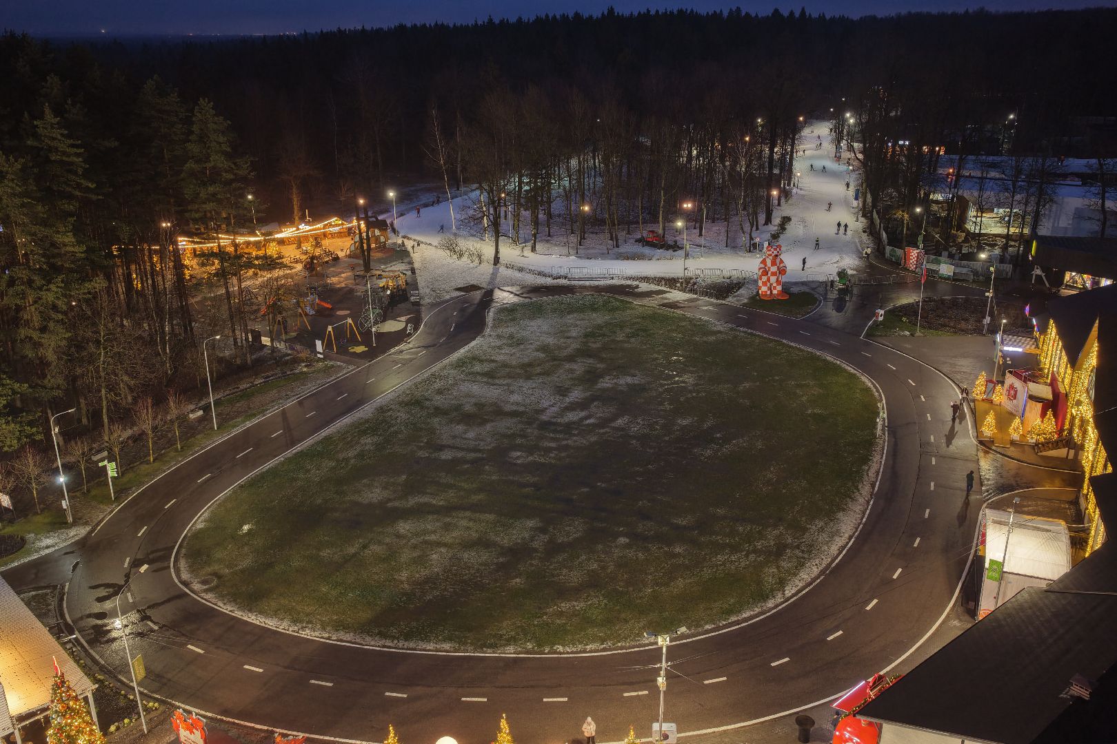видео с коптера, парк лазутиной, новый год в подмосковье,