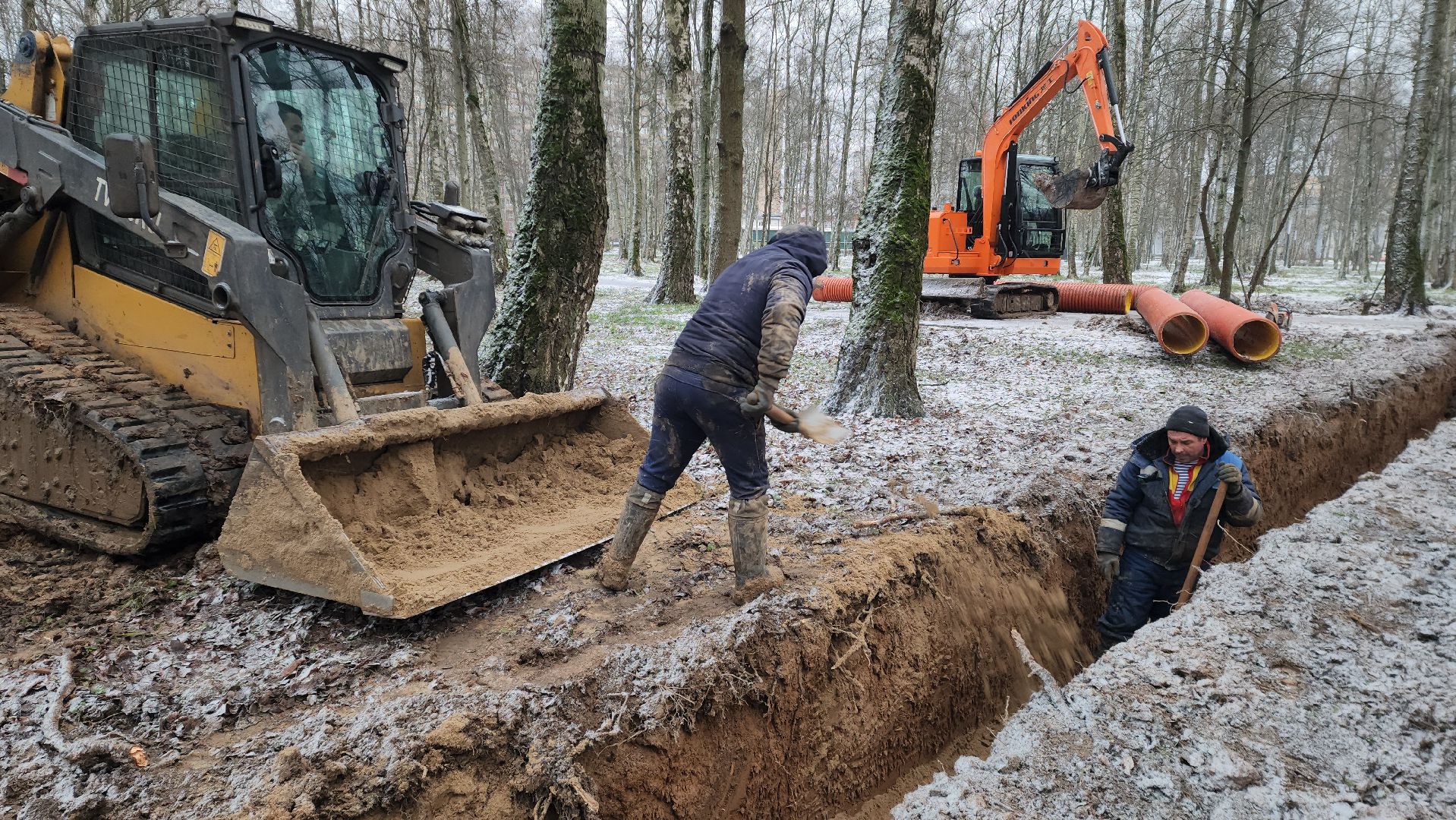 дренажная система, водоотведение, Лобня ,