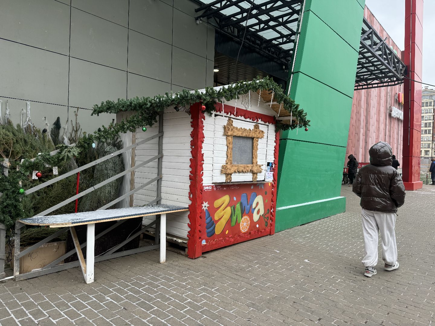 зима в подмосковье, ленинский городской округ, елочные базары, хвойные деревья,