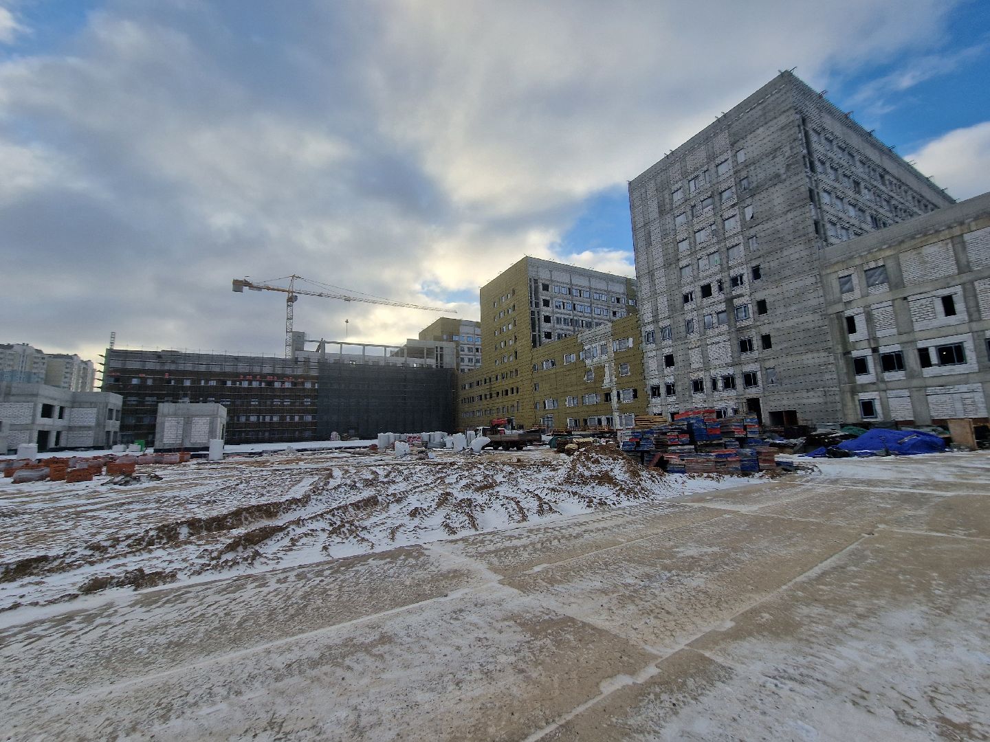 В новой больнице в Ольгино Балашихи приступили к устройству канализации и теплосетей, больница ольгино балашиха, ольгинская больница в балашихе,
