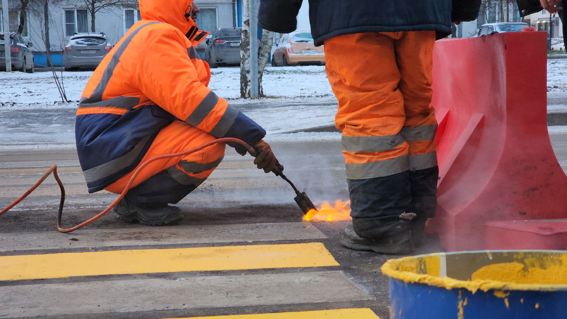разметка дороги, дорожная разметка, лобня,