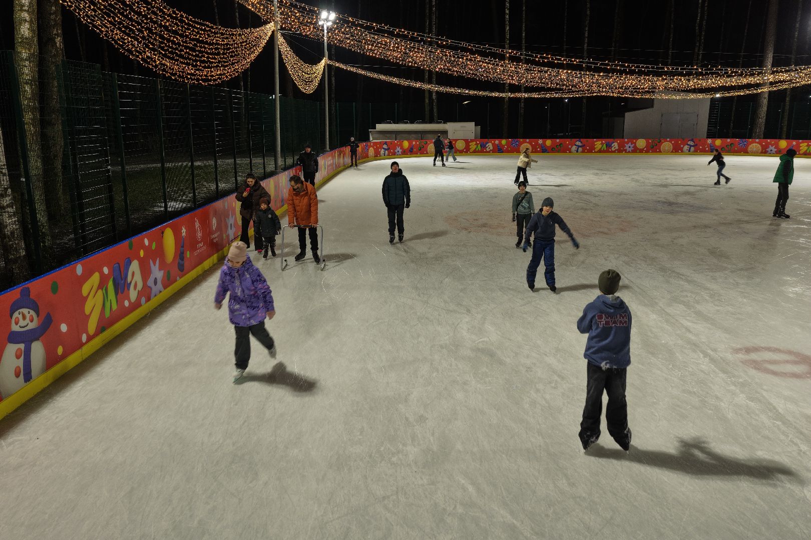 видео с коптера, новый год в ногинске, елка в ногинске, каток в ногинске,