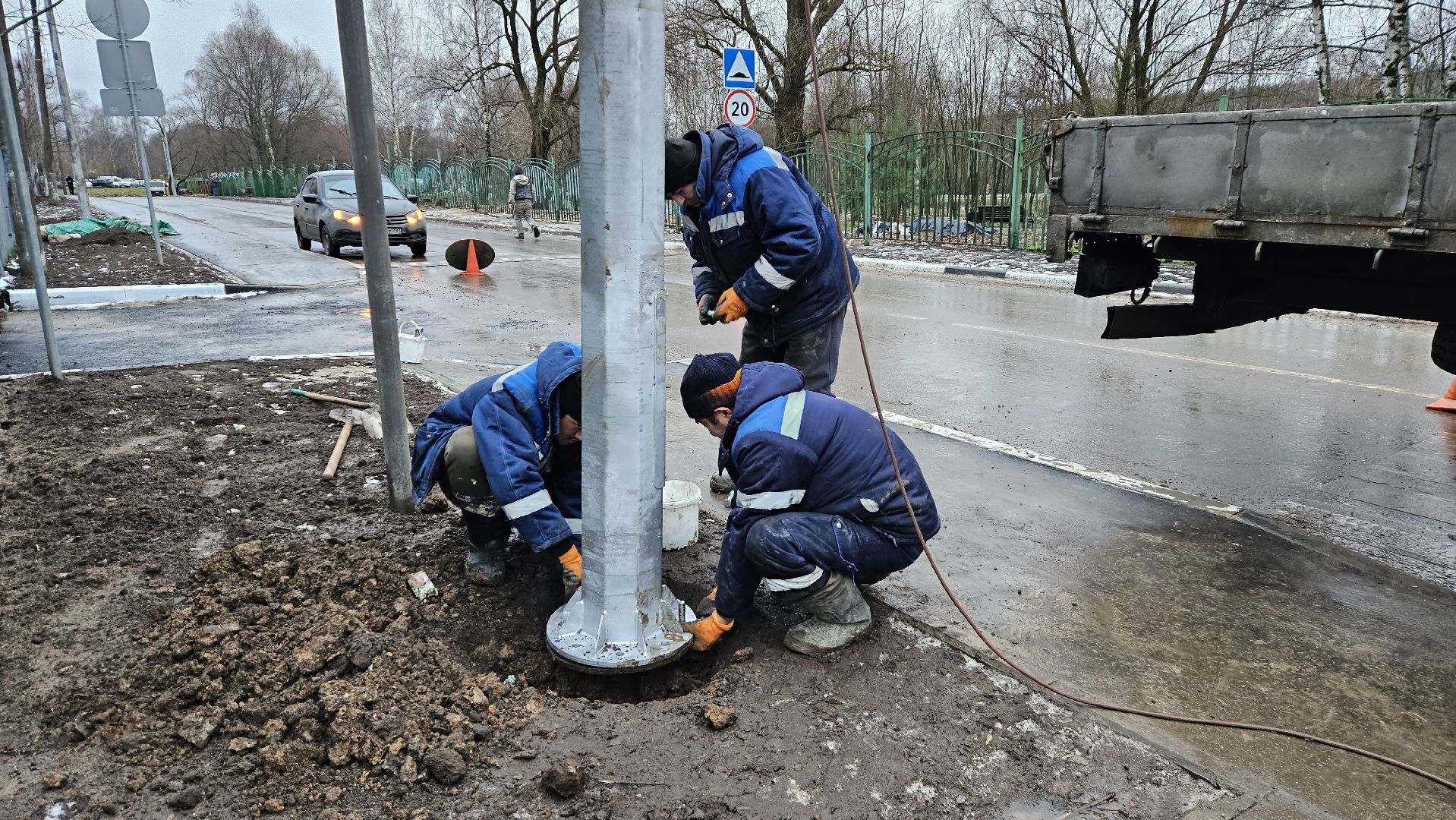 долгопрудный, улица молодежная, фонари, освещение, новое освещение, уличные фонари,