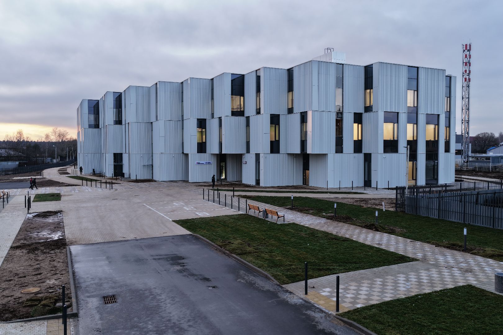 видео с коптера, поликлиника в ногинске,