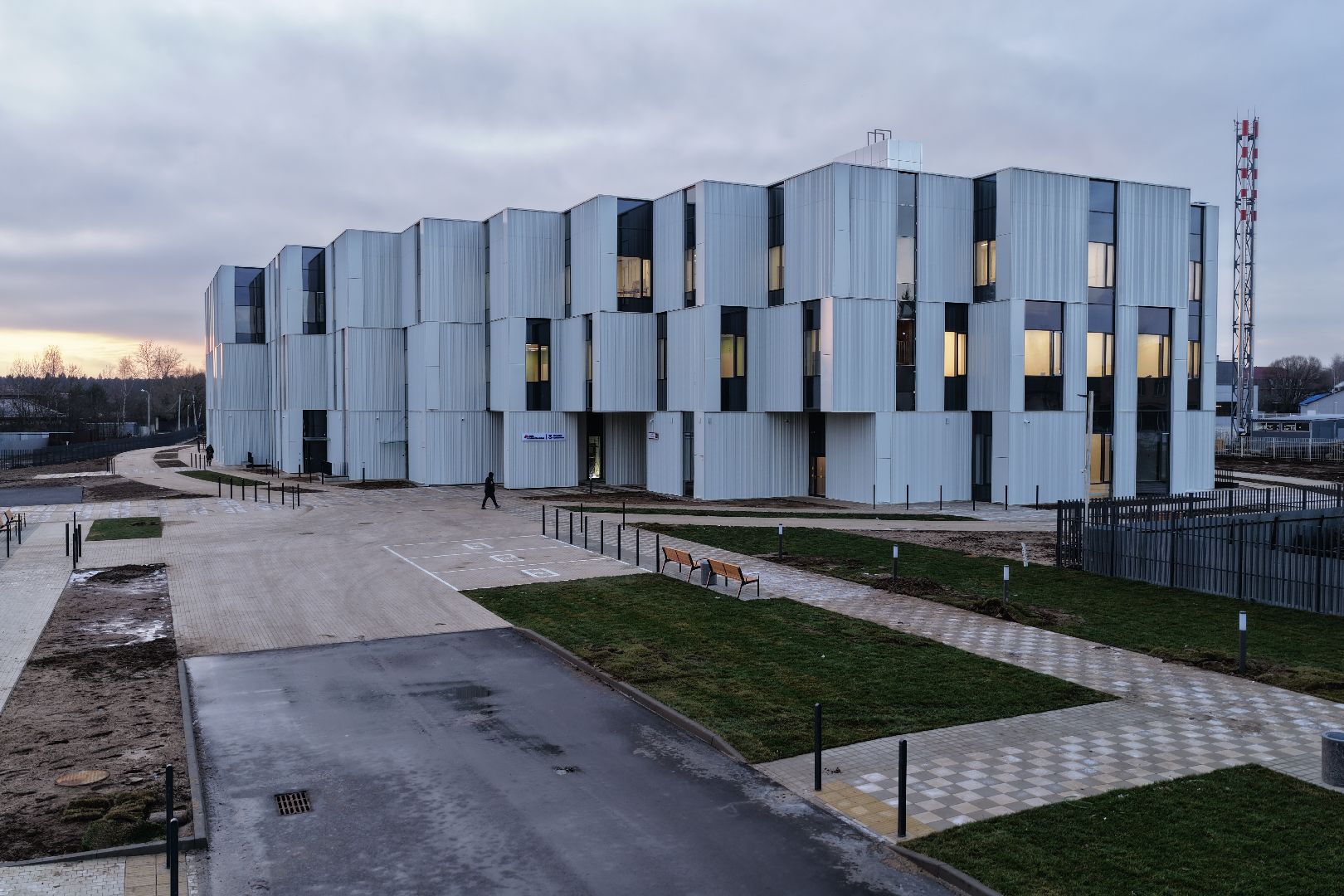 видео с коптера, поликлиника в ногинске,